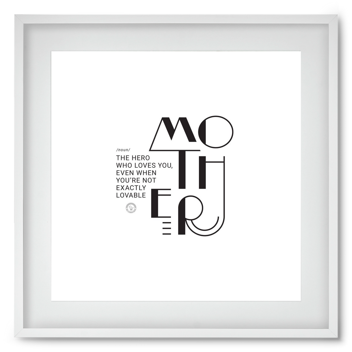Mother_01, 50x50 cm (40x40 cm), Fehér keret, paszpartuval