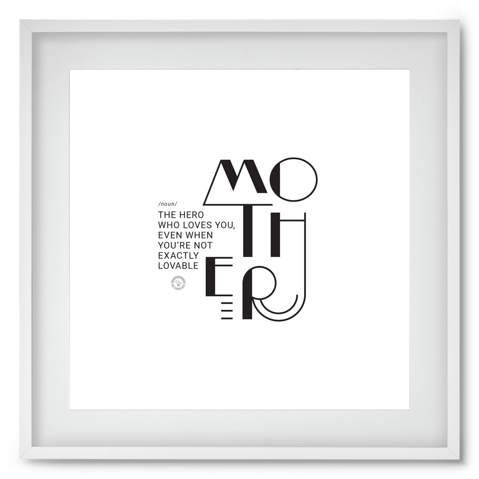 Mother_01, 50x50 cm (40x40 cm), Fehér keret, paszpartuval
