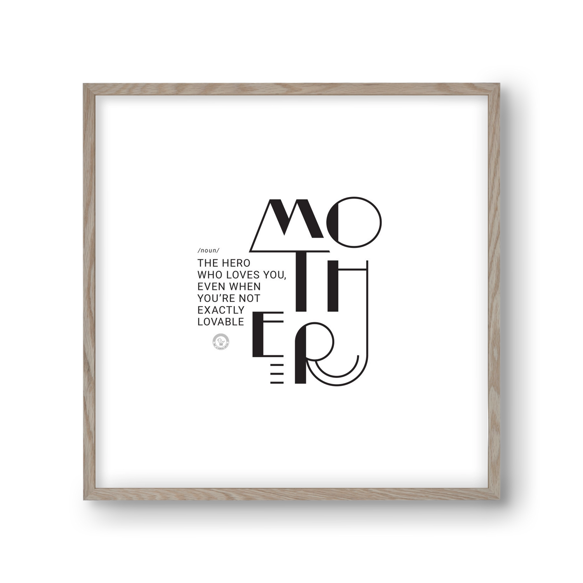 Mother_01, 30x30 cm (30x30 cm), Tölgy keret
