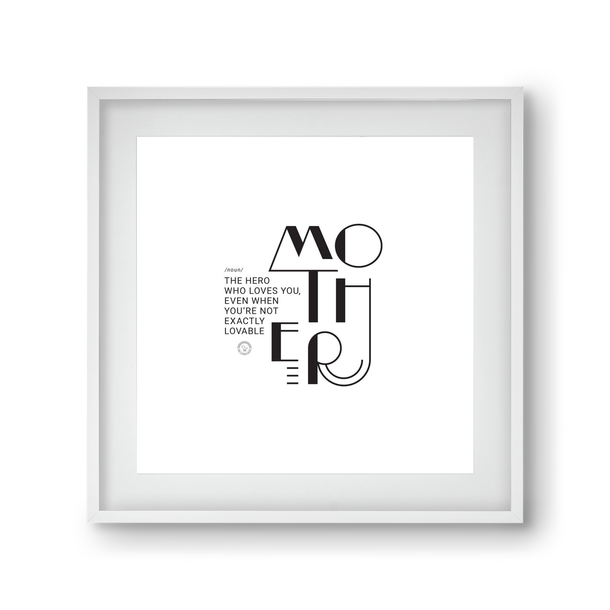 Mother_01, 30x30 cm (20x20 cm), Fehér keret, paszpartuval