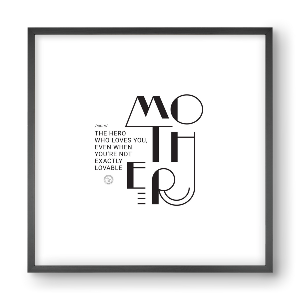 Mother_01, 40x40 cm (40x40 cm), Fekete keret