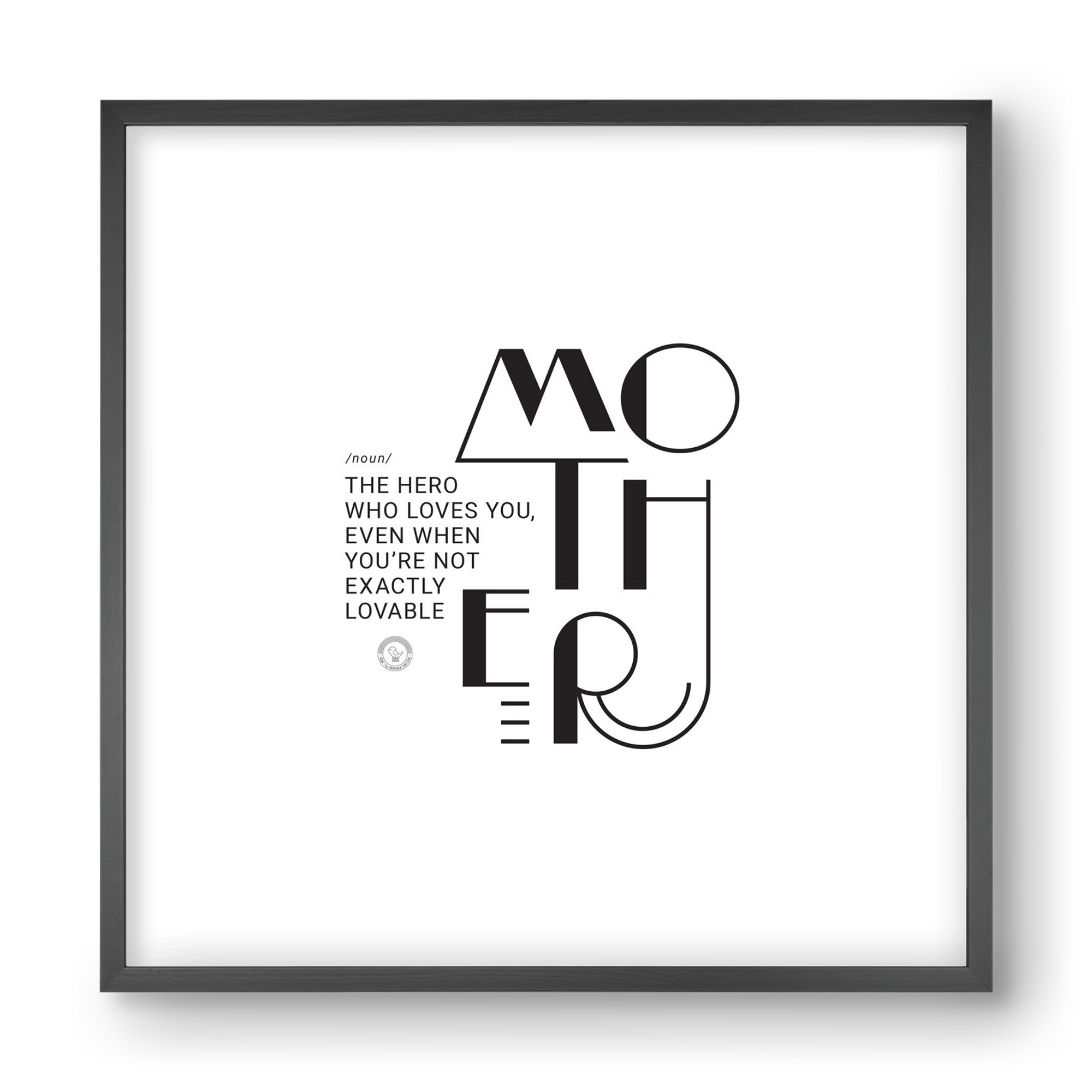 Mother_01, 40x40 cm (40x40 cm), Fekete keret