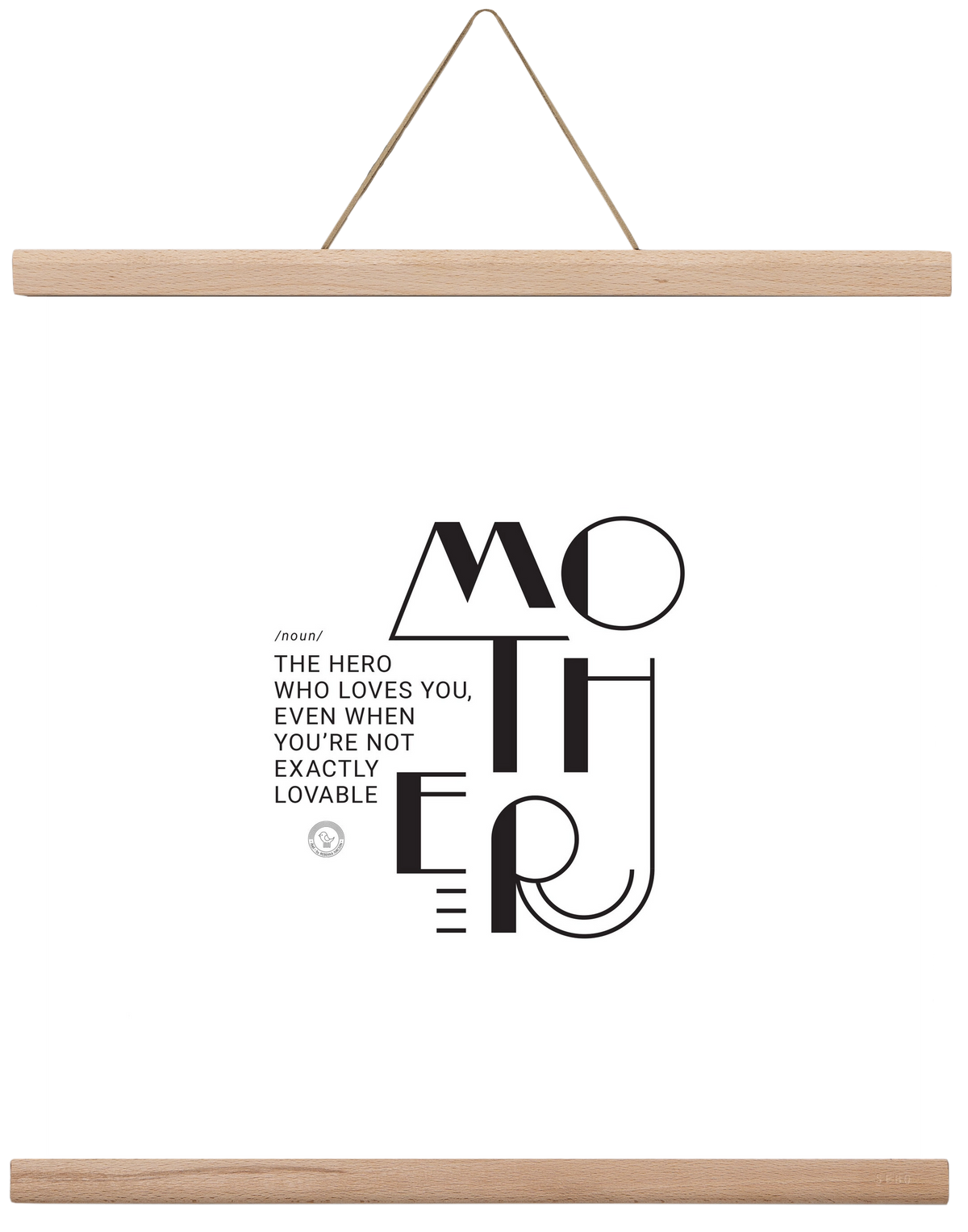 Mother_01, 40x40 cm (40x40 cm), Tölgy akasztó