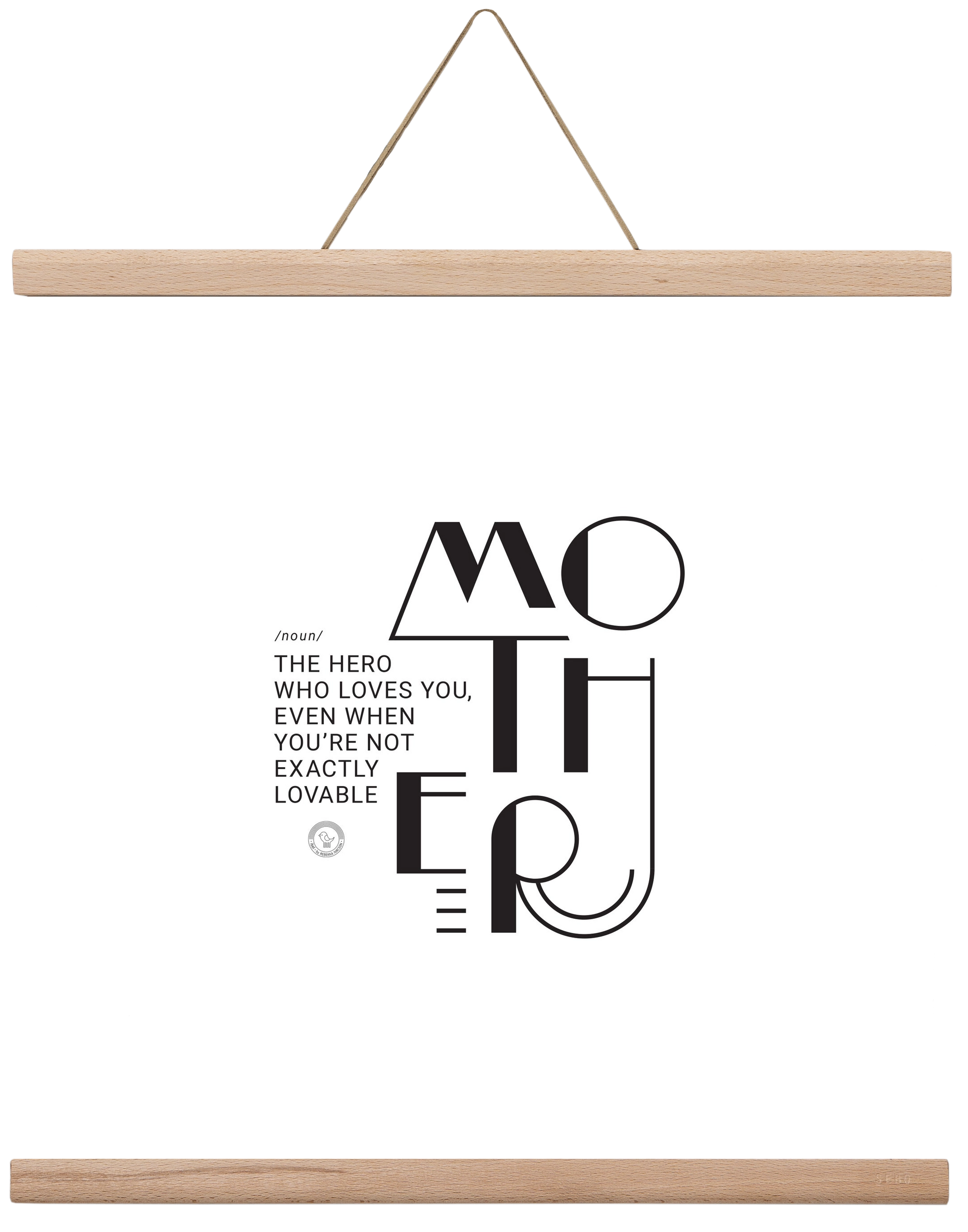 Mother_01, 40x40 cm (40x40 cm), Tölgy akasztó