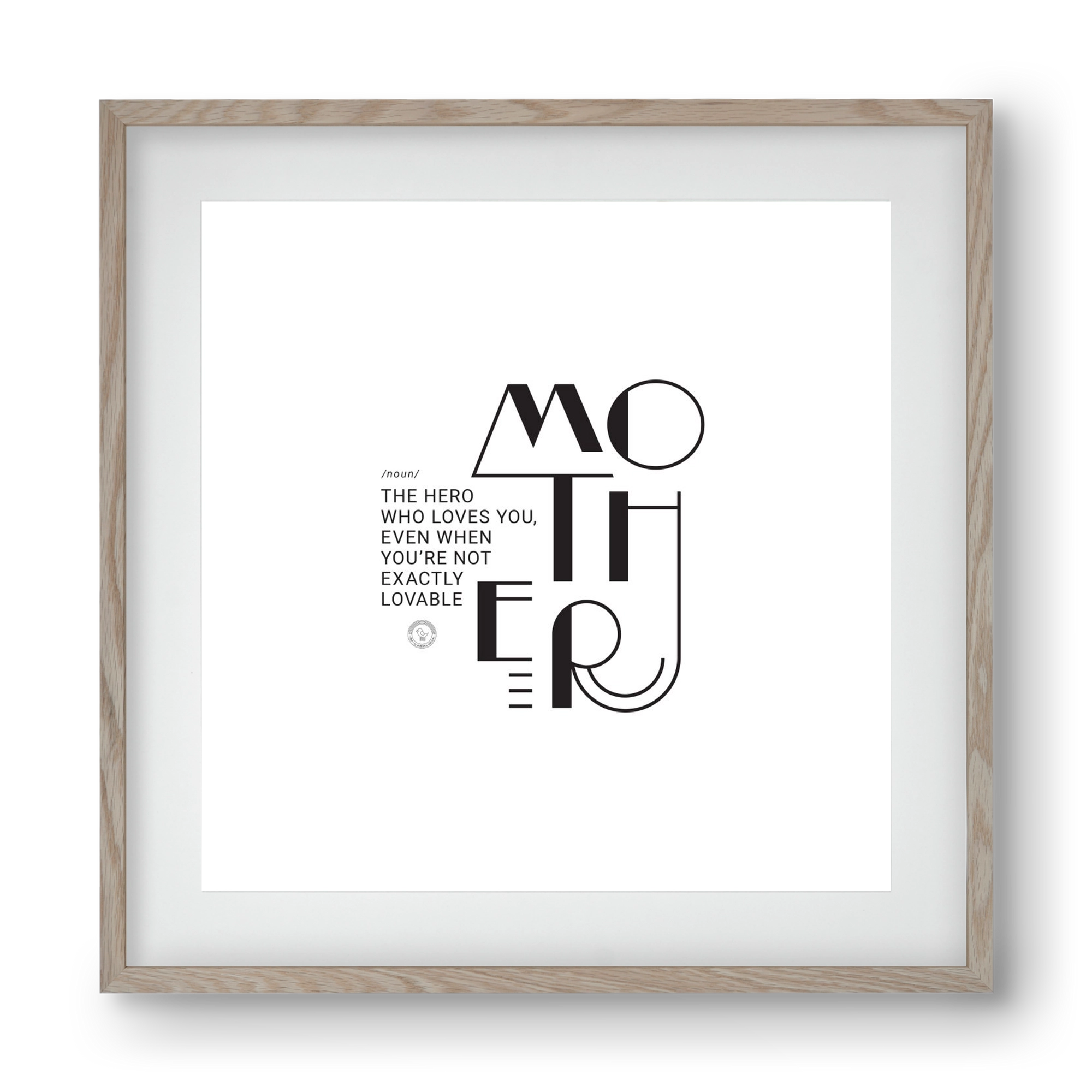 Mother_01, 40x40 cm (30x30 cm), Tölgy keret, paszpartuval