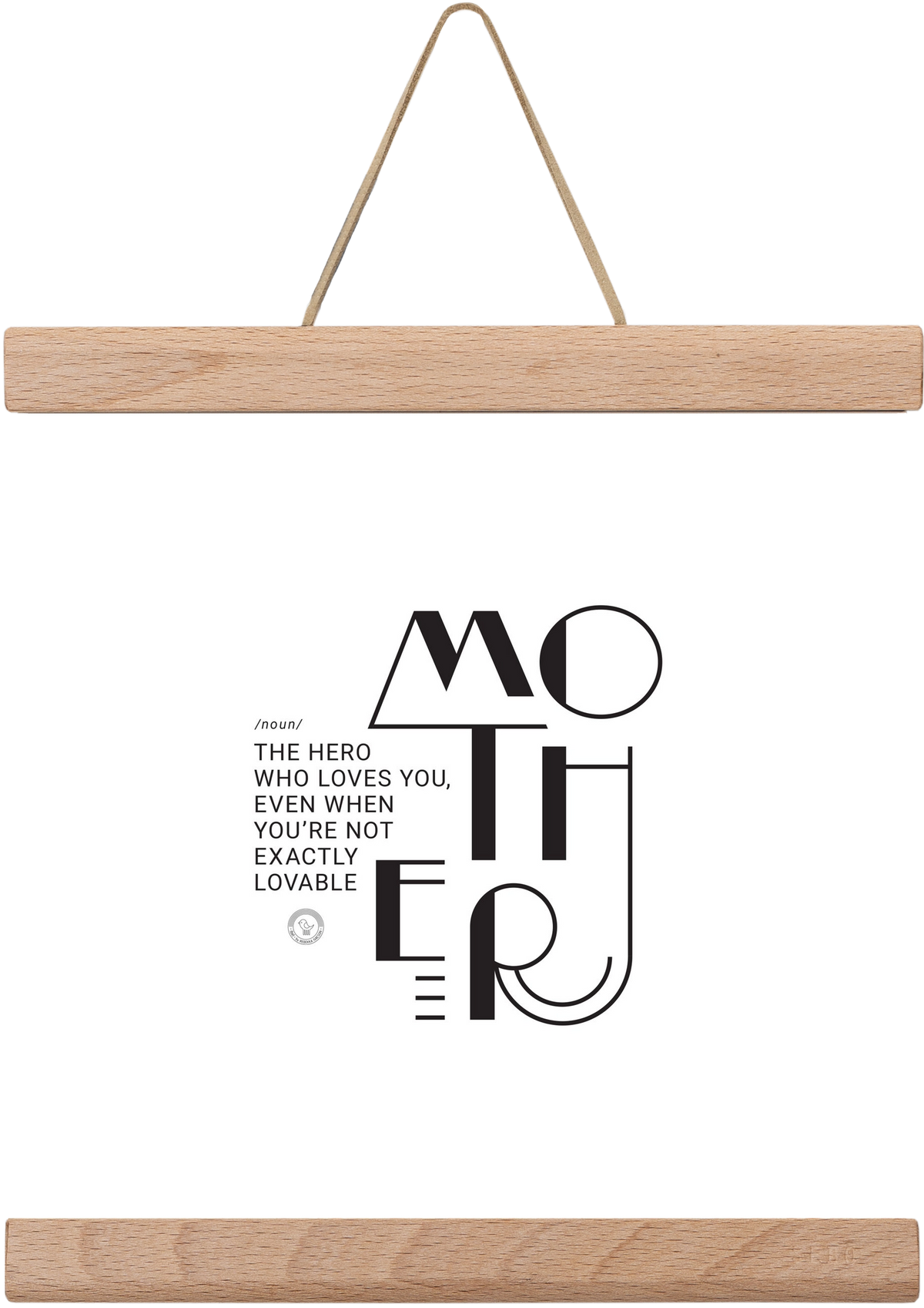 Mother_01, 20x20 cm (20x20 cm), Tölgy akasztó