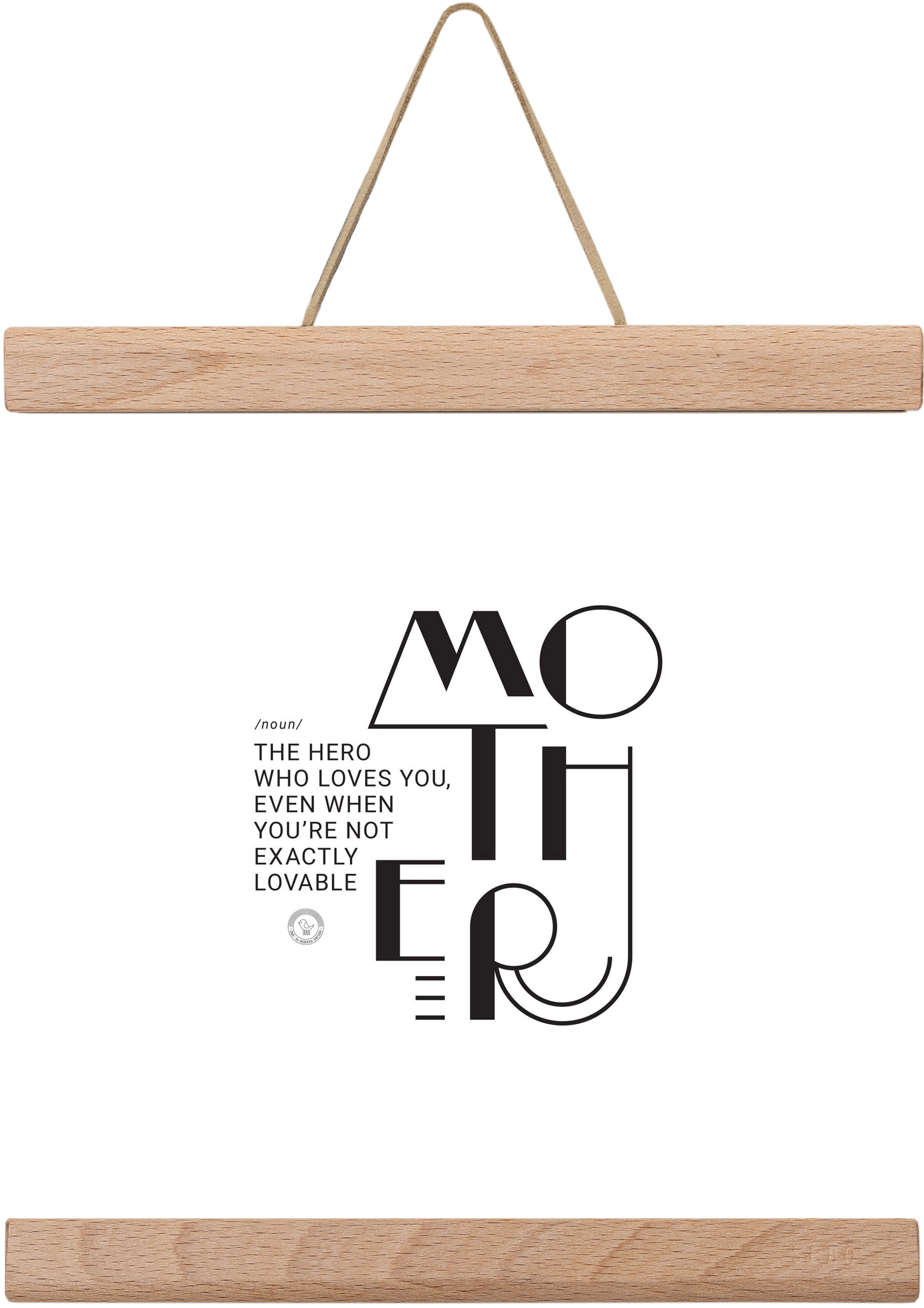 Mother_01, 20x20 cm (20x20 cm), Tölgy akasztó