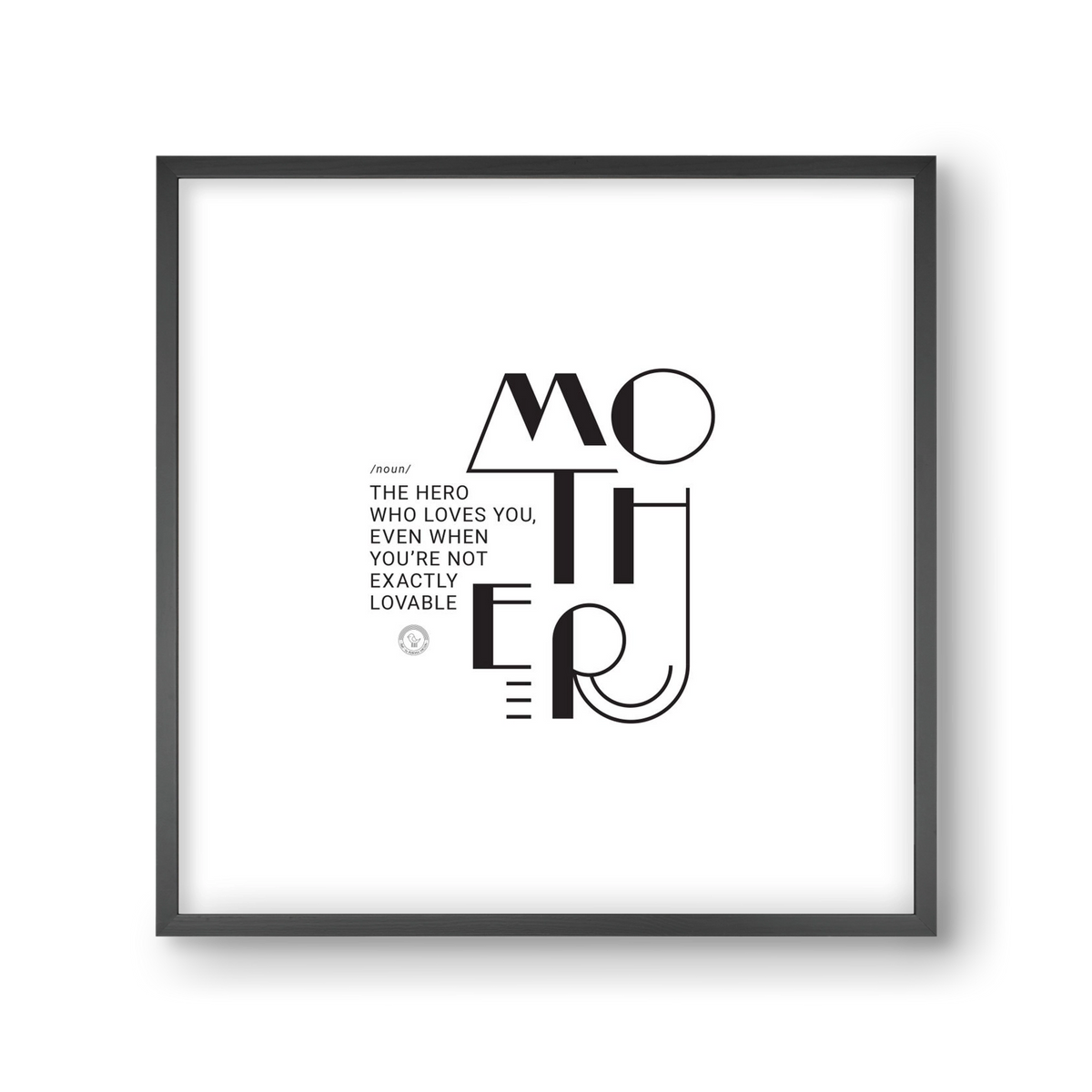 Mother_01, 30x30 cm (30x30 cm), Fekete keret