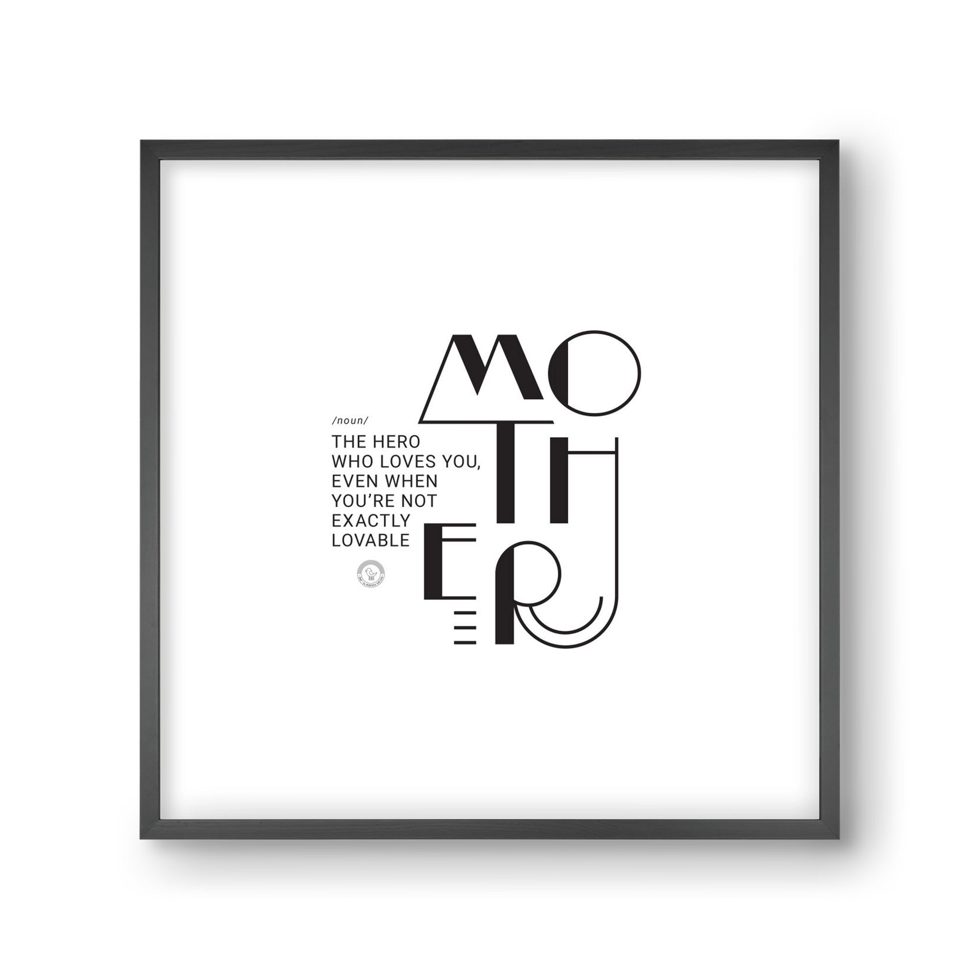 Mother_01, 30x30 cm (30x30 cm), Fekete keret