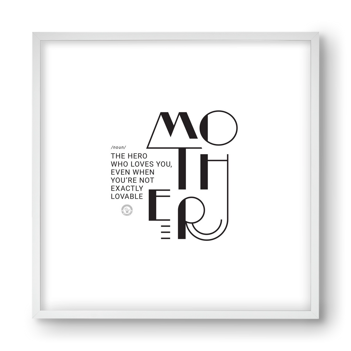 Mother_01, 40x40 cm (40x40 cm), Fehér keret