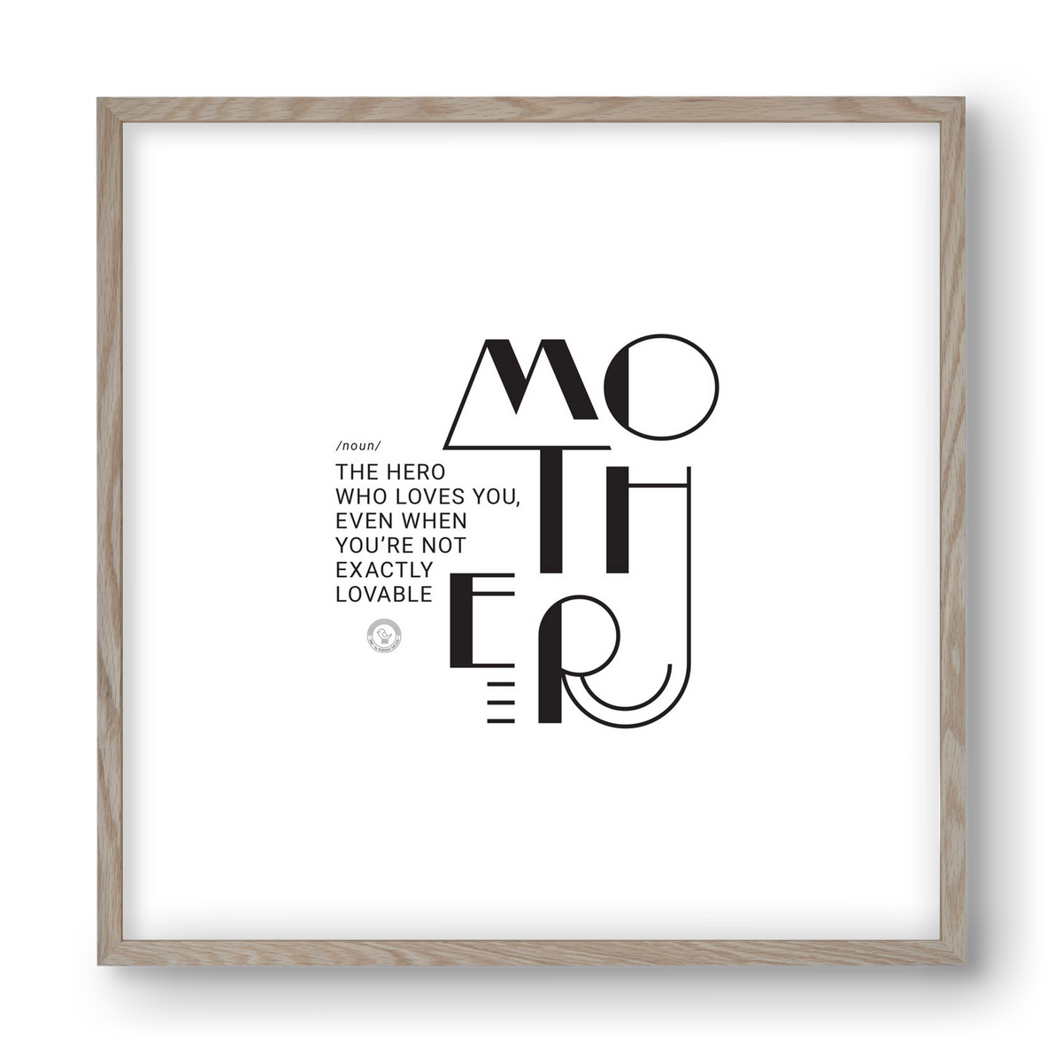 Mother_01, 40x40 cm (40x40 cm), Tölgy keret