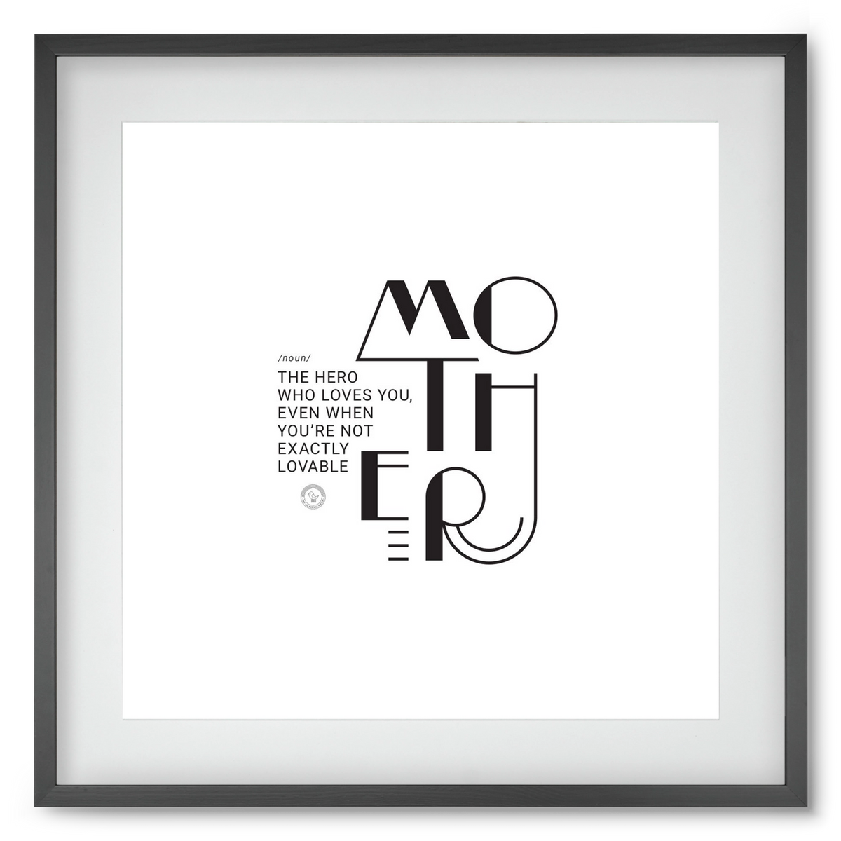 Mother_01, 50x50 cm (40x40 cm), Fekete keret, paszpartuval