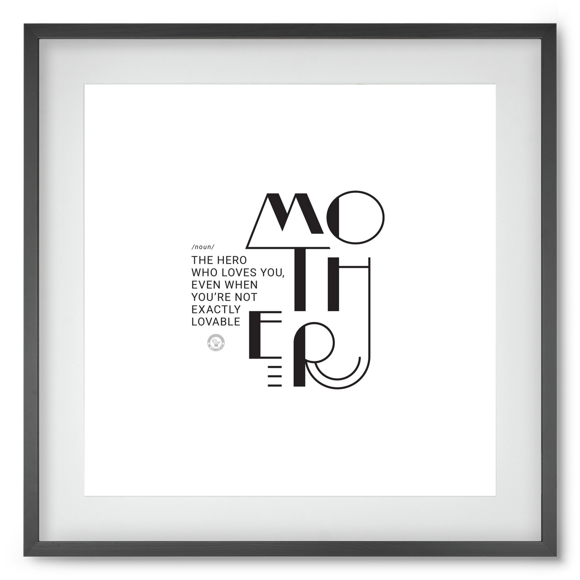 Mother_01, 50x50 cm (40x40 cm), Fekete keret, paszpartuval
