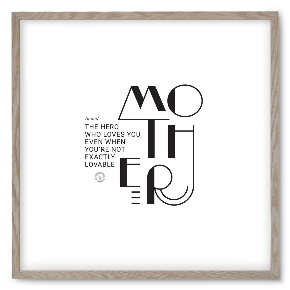 Mother_01, 50x50 cm (50x50 cm), Tölgy keret