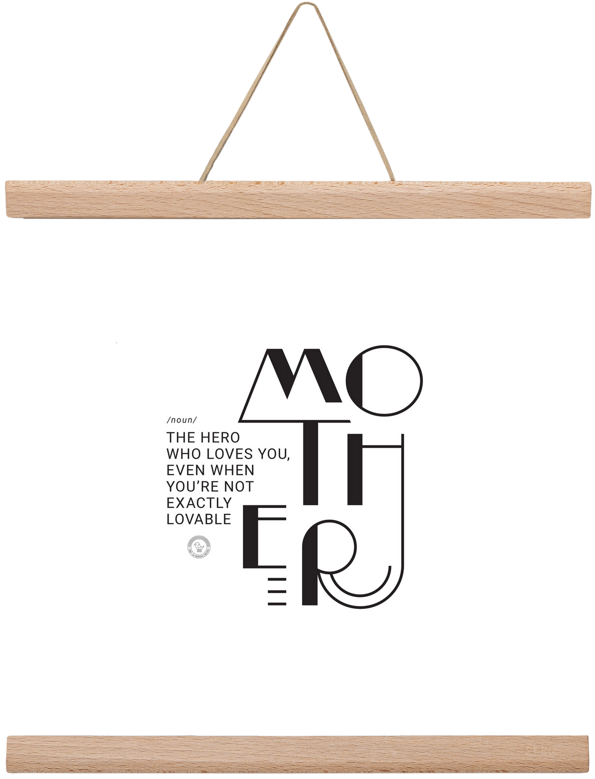 Mother_01, 30x30 cm (30x30 cm), Tölgy akasztó