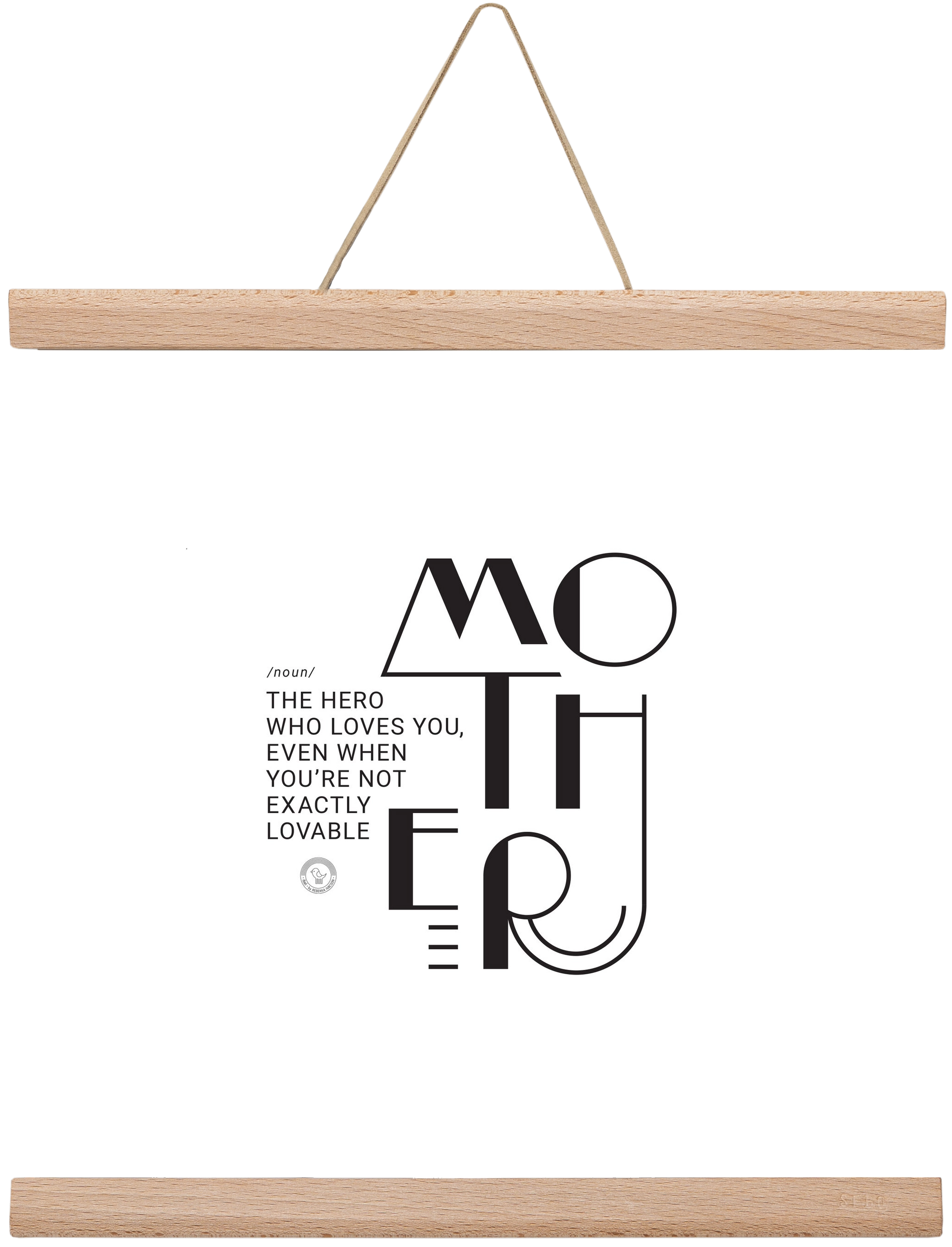 Mother_01, 30x30 cm (30x30 cm), Tölgy akasztó