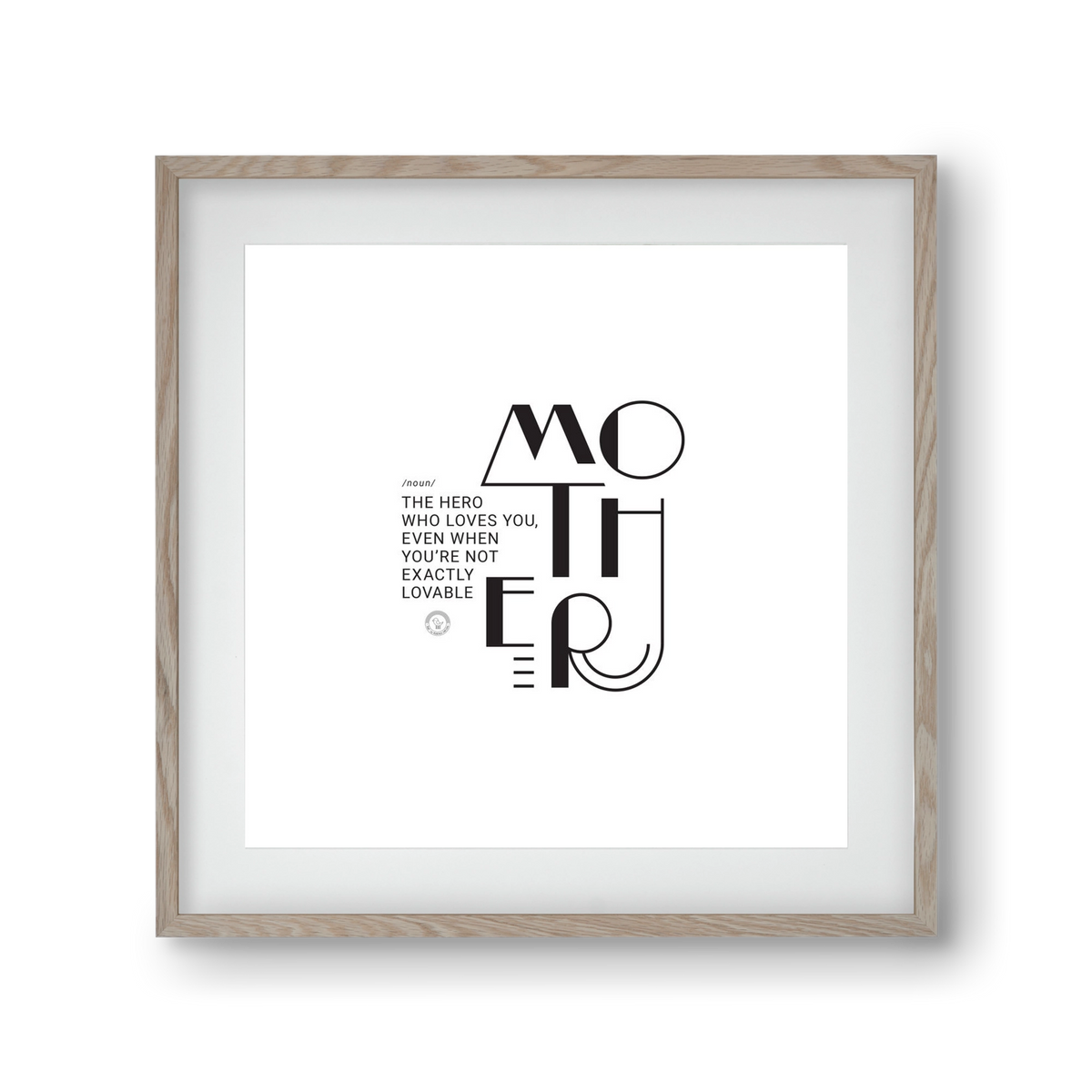 Mother_01, 30x30 cm (20x20 cm), Tölgy keret, paszpartuval