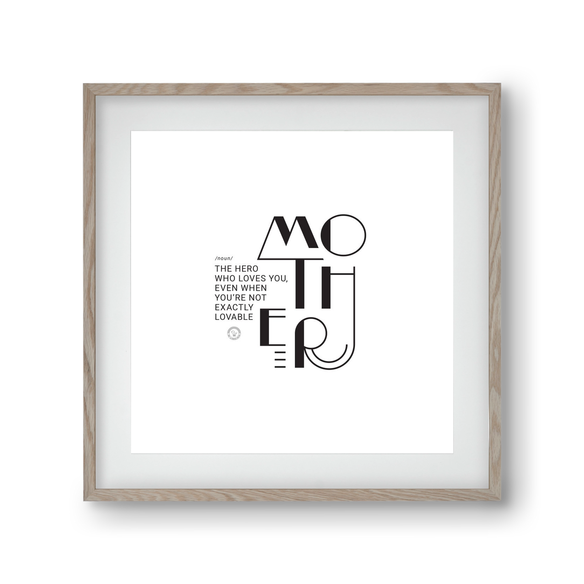 Mother_01, 30x30 cm (20x20 cm), Tölgy keret, paszpartuval