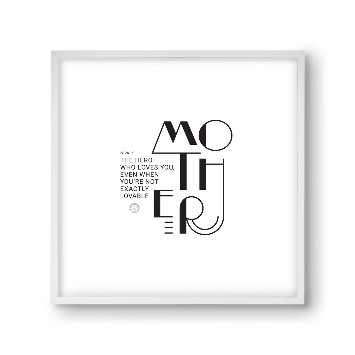 Mother_01, 30x30 cm (30x30 cm), Fehér keret