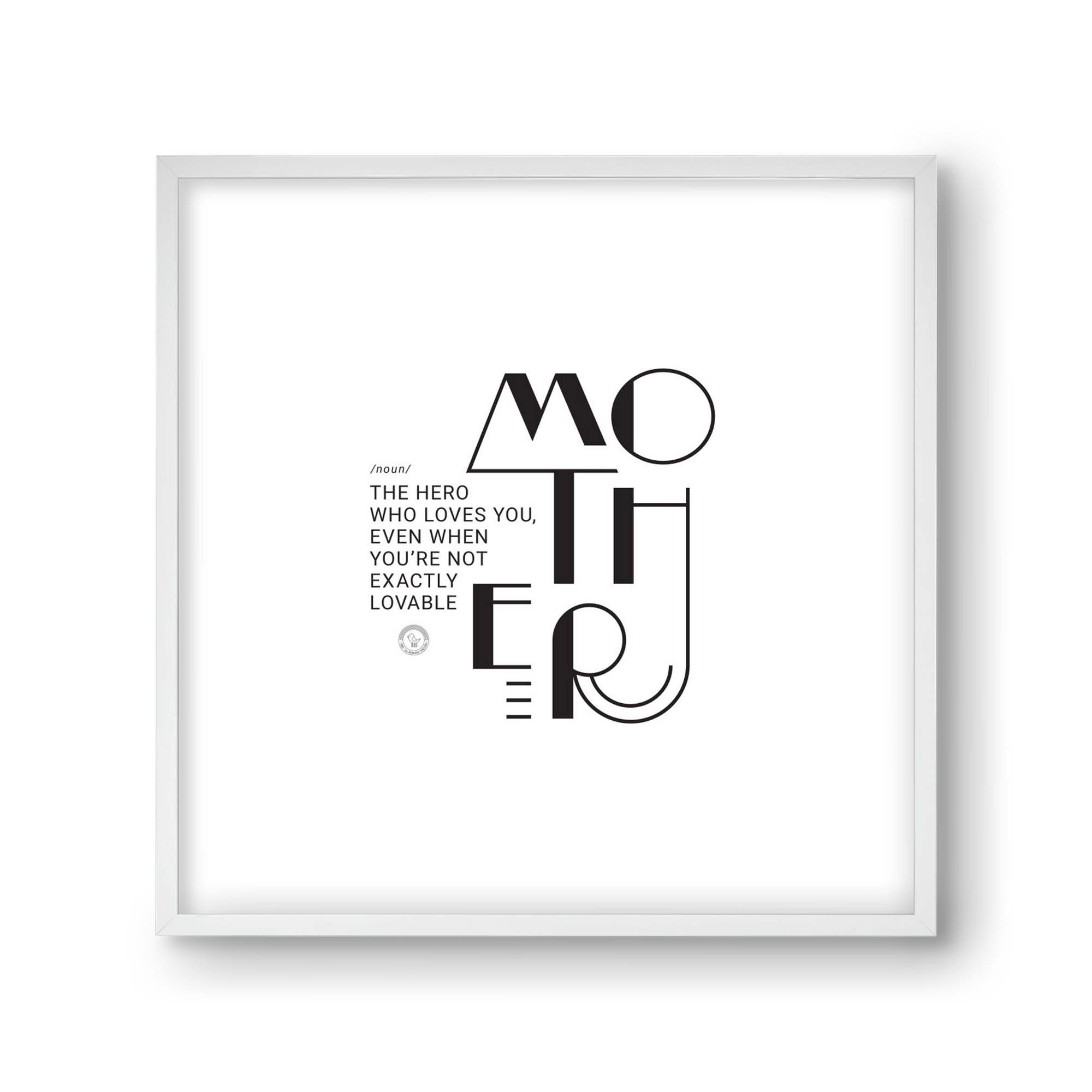 Mother_01, 30x30 cm (30x30 cm), Fehér keret