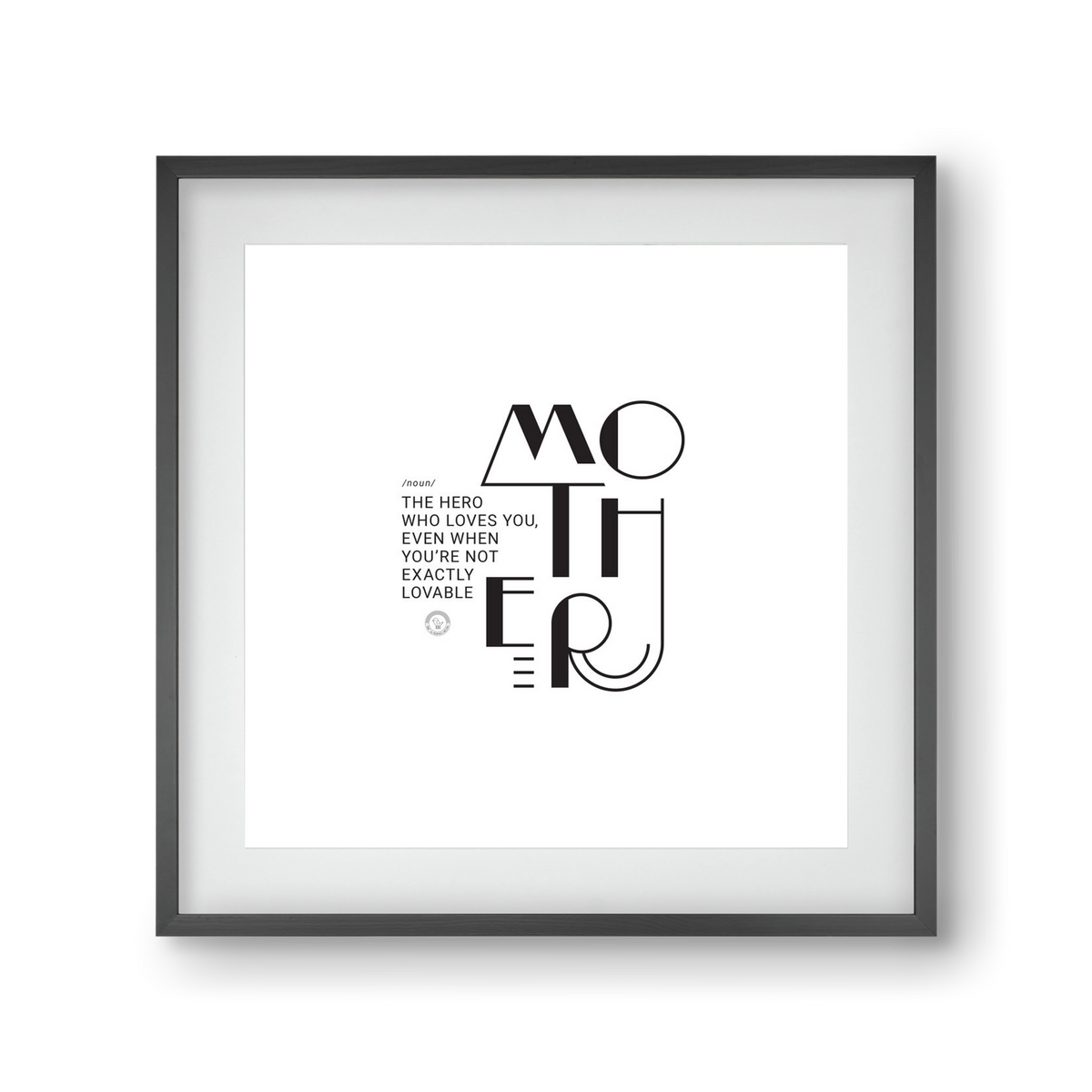 Mother_01, 30x30 cm (20x20 cm), Fekete keret, paszpartuval