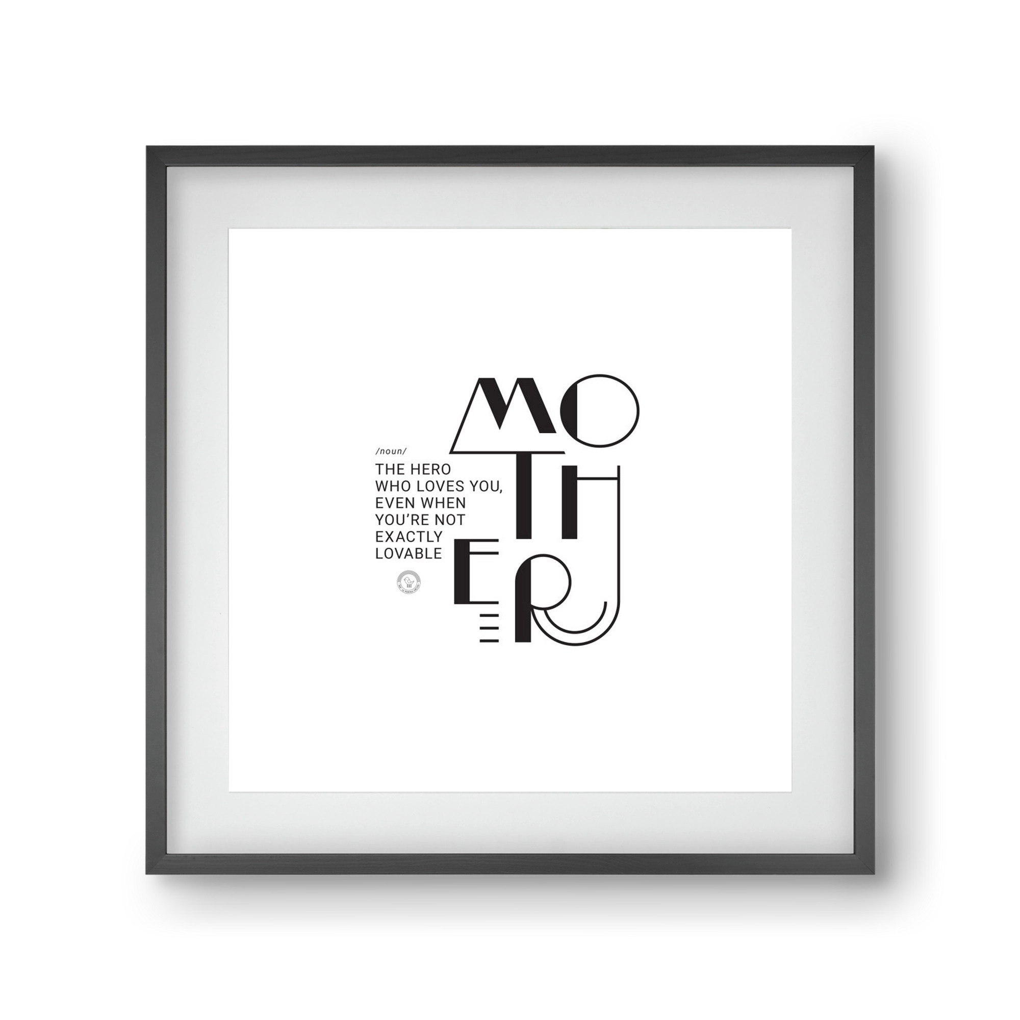 Mother_01, 30x30 cm (20x20 cm), Fekete keret, paszpartuval