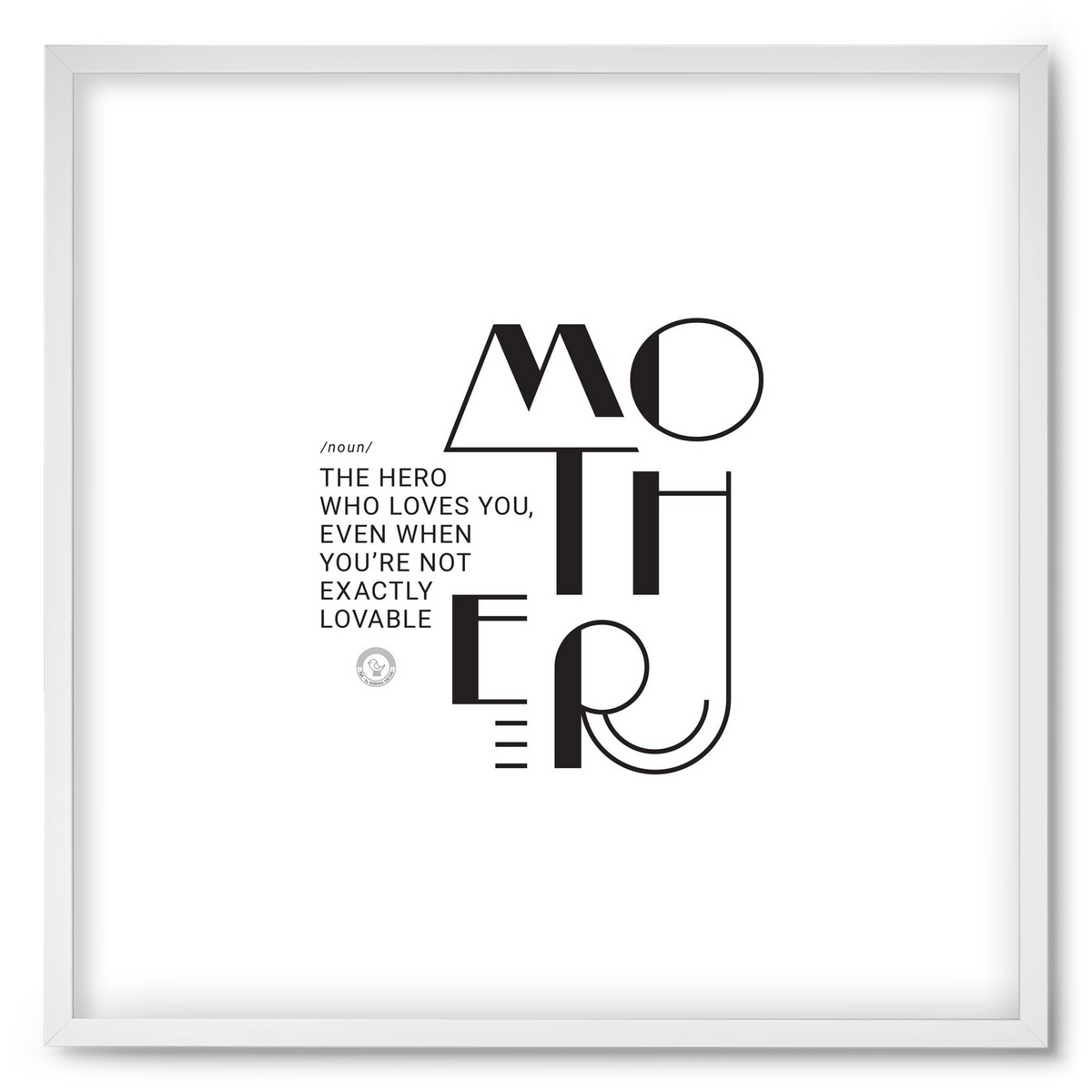 Mother_01, 50x50 cm (50x50 cm), Fehér keret