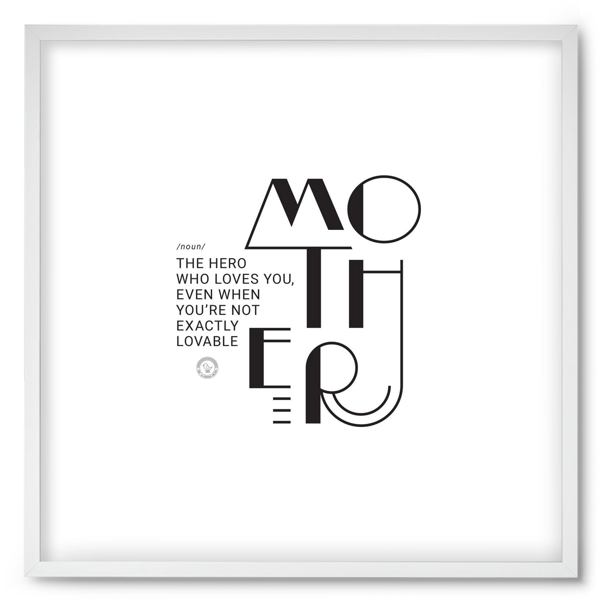 Mother_01, 50x50 cm (50x50 cm), Fehér keret