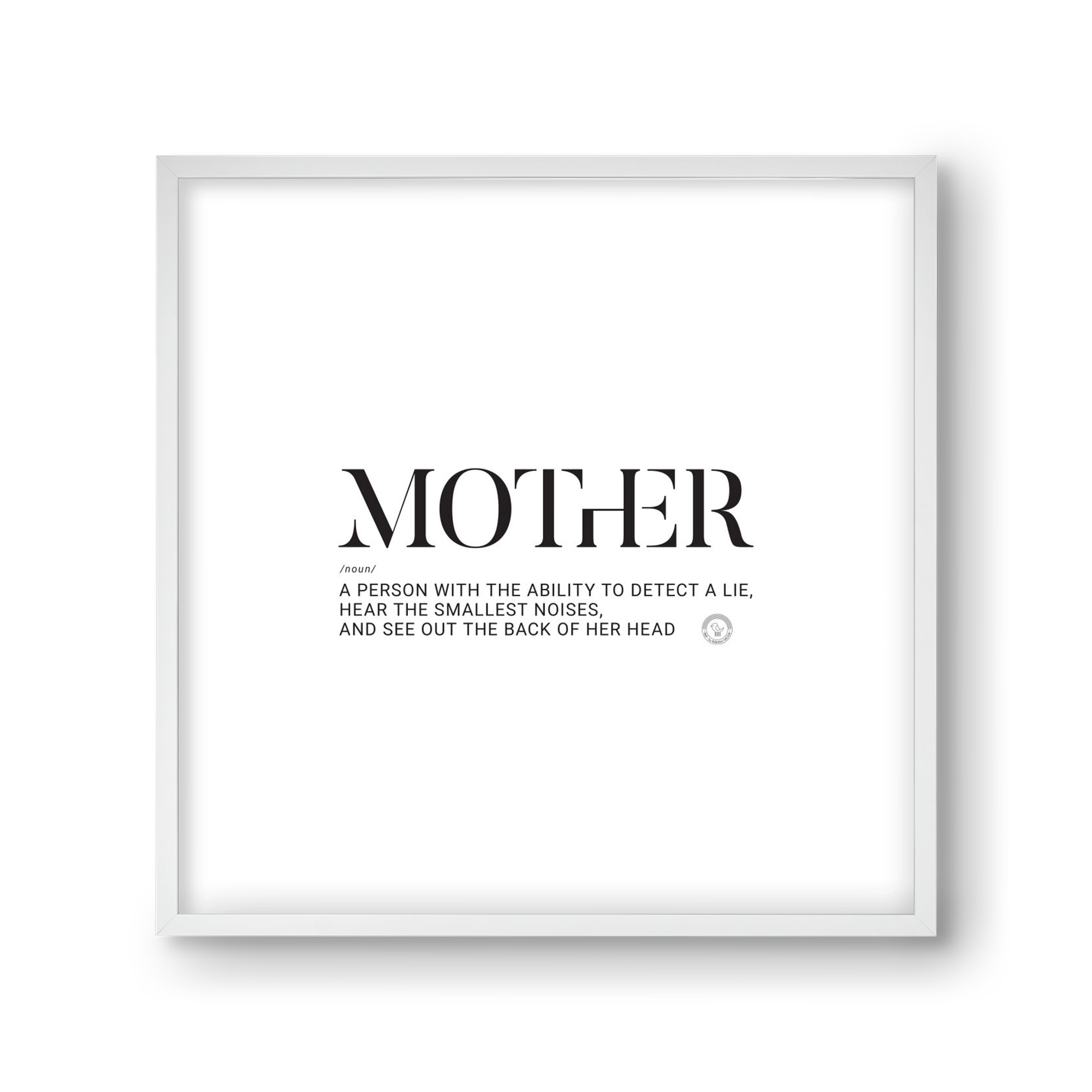 Mother_02, 30x30 cm (30x30 cm), Fehér keret