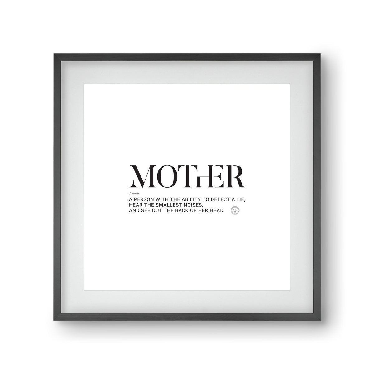Mother_02, 30x30 cm (20x20 cm), Fekete keret, paszpartuval