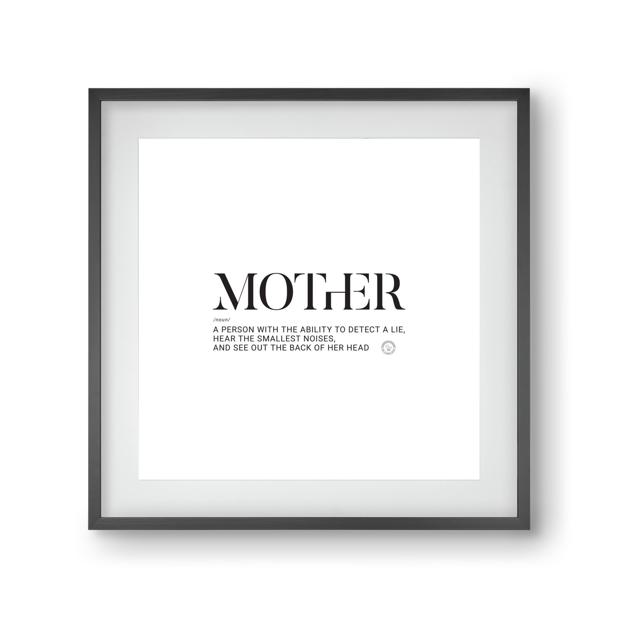 Mother_02, 30x30 cm (20x20 cm), Fekete keret, paszpartuval