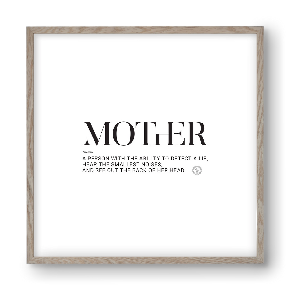 Mother_02, 40x40 cm (40x40 cm), Tölgy keret