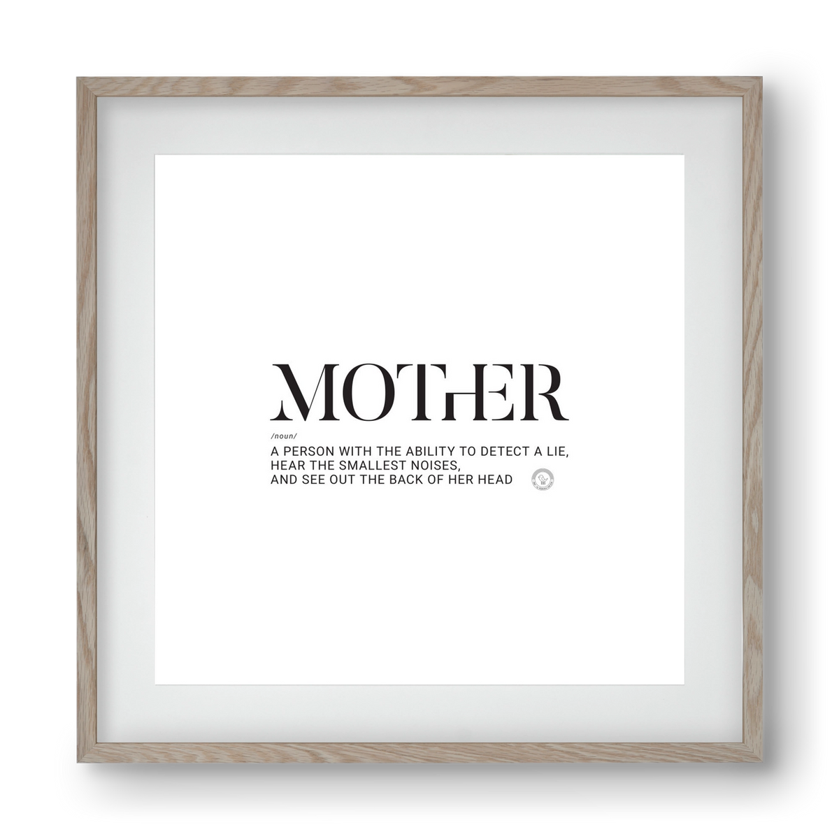 Mother_02, 40x40 cm (30x30 cm), Tölgy keret, paszpartuval