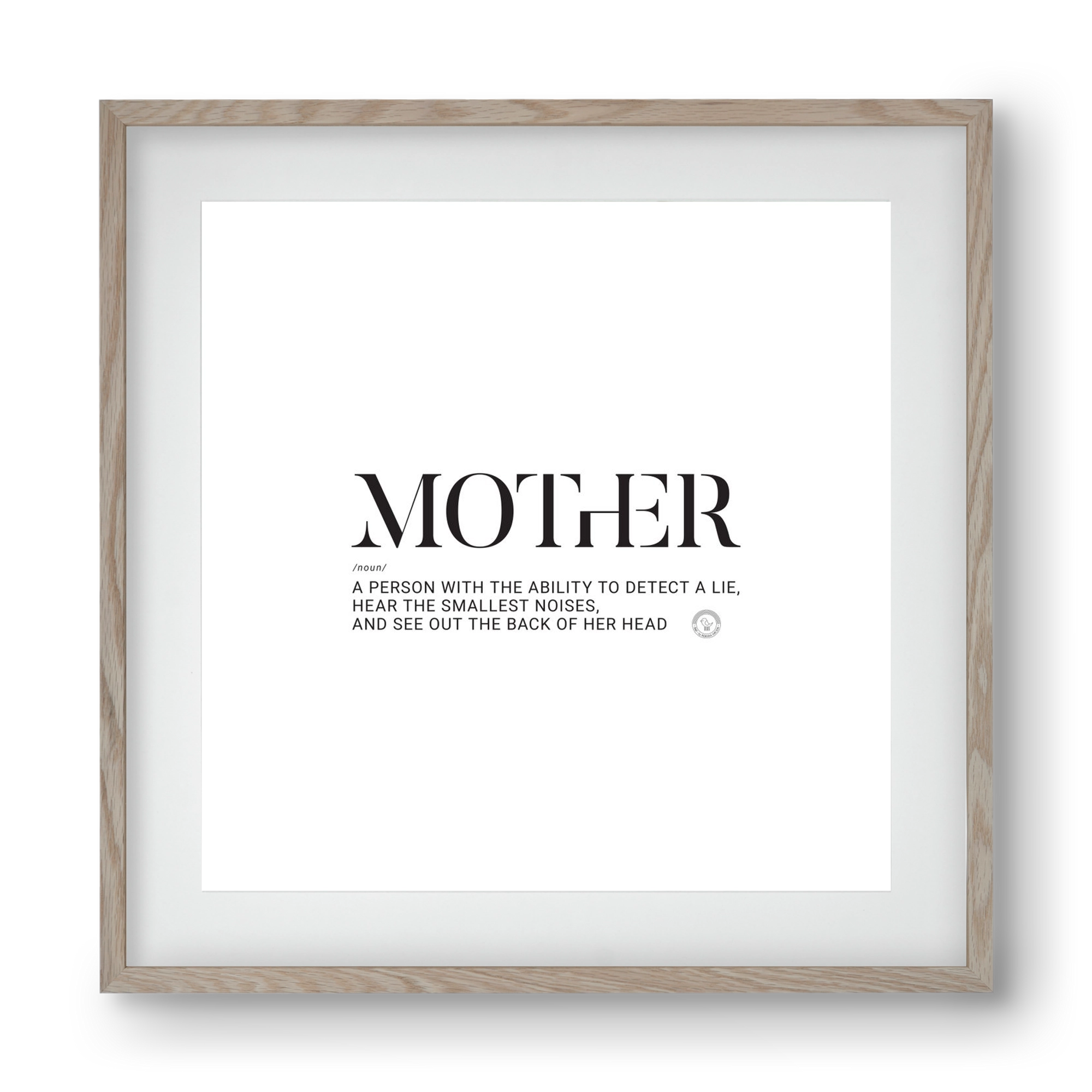 Mother_02, 40x40 cm (30x30 cm), Tölgy keret, paszpartuval