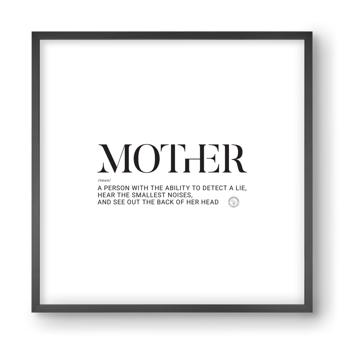 Mother_02, 40x40 cm (40x40 cm), Fekete keret