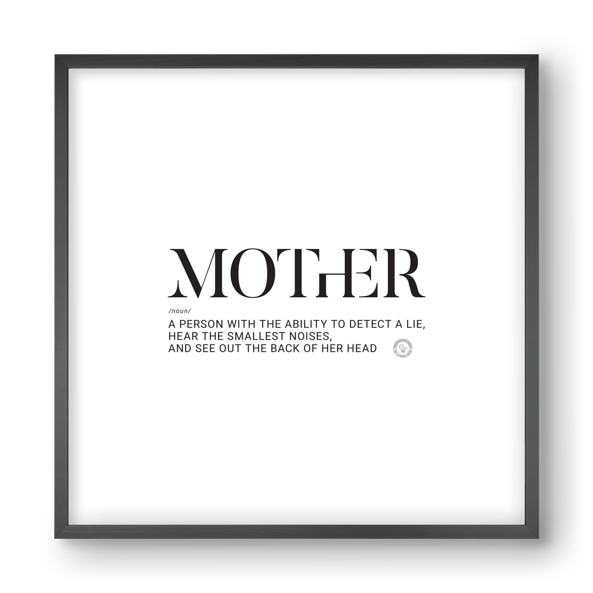 Mother_02, 40x40 cm (40x40 cm), Fekete keret
