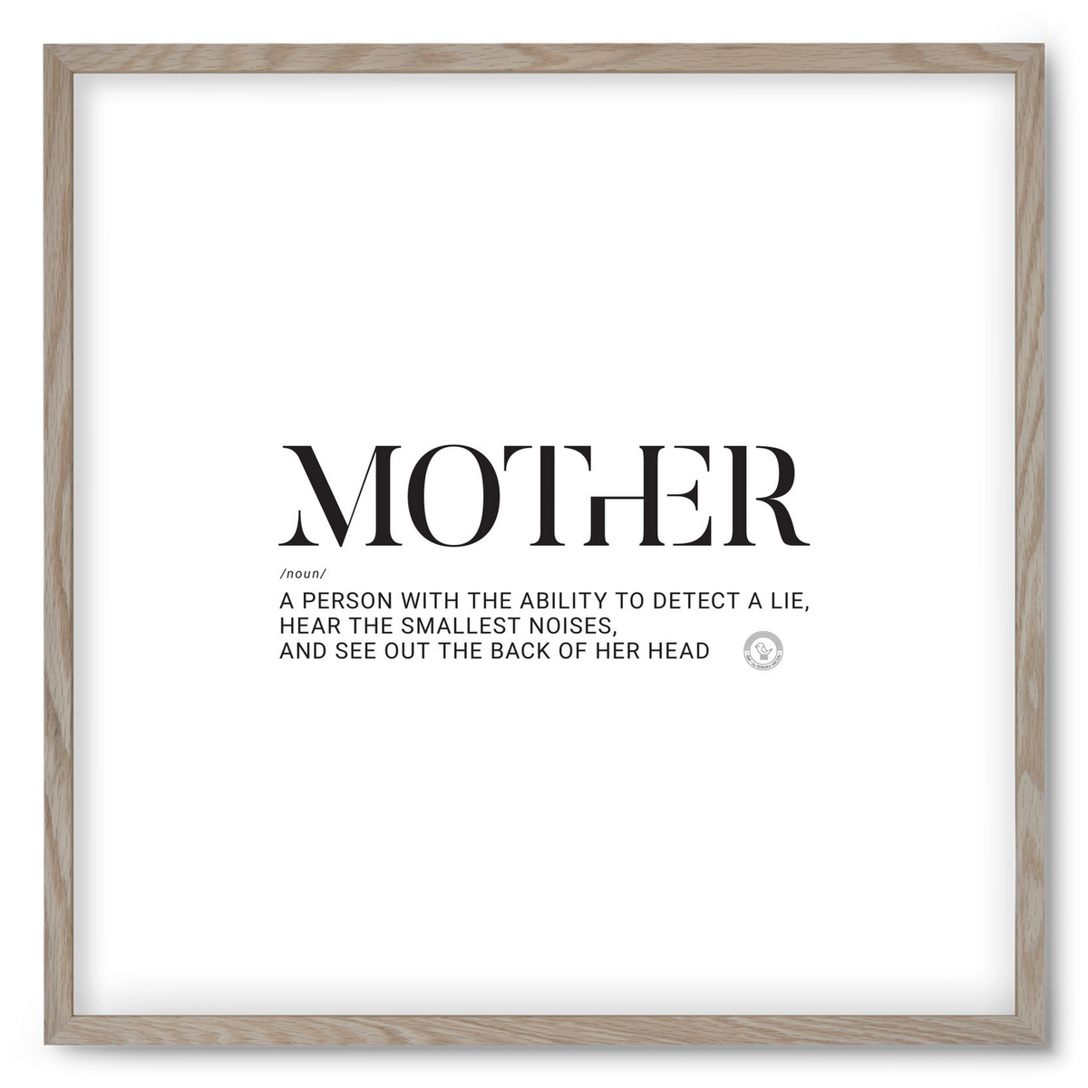 Mother_02, 50x50 cm (50x50 cm), Tölgy keret