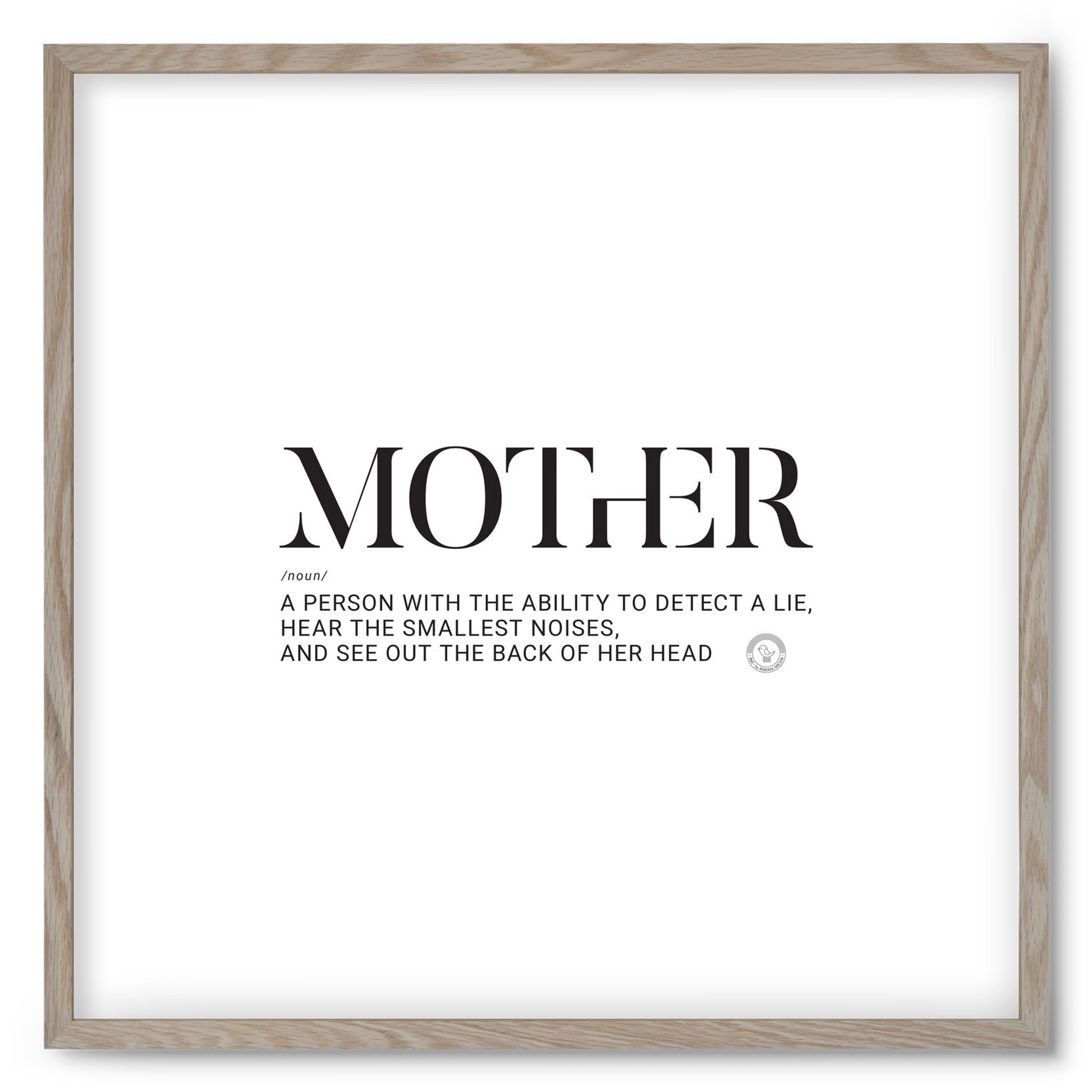 Mother_02, 50x50 cm (50x50 cm), Tölgy keret