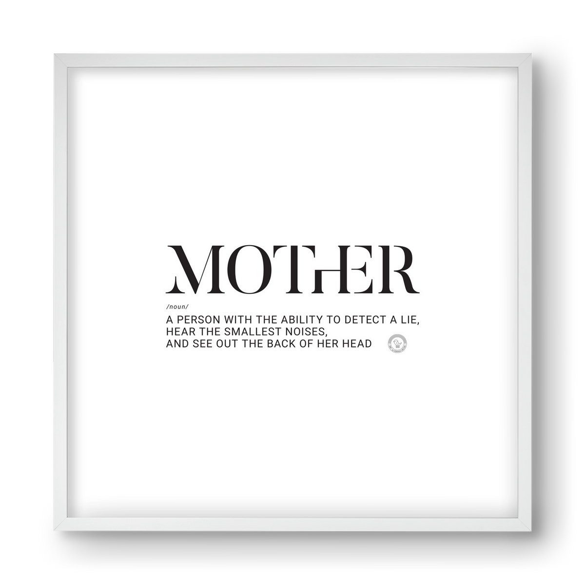 Mother_02, 40x40 cm (40x40 cm), Fehér keret