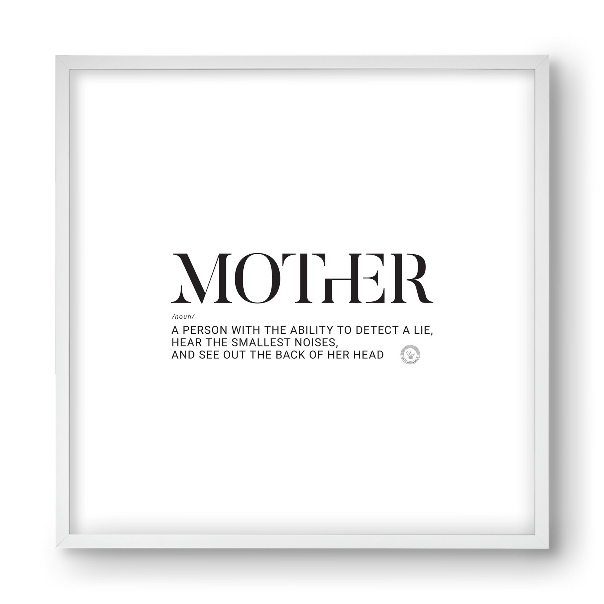 Mother_02, 40x40 cm (40x40 cm), Fehér keret