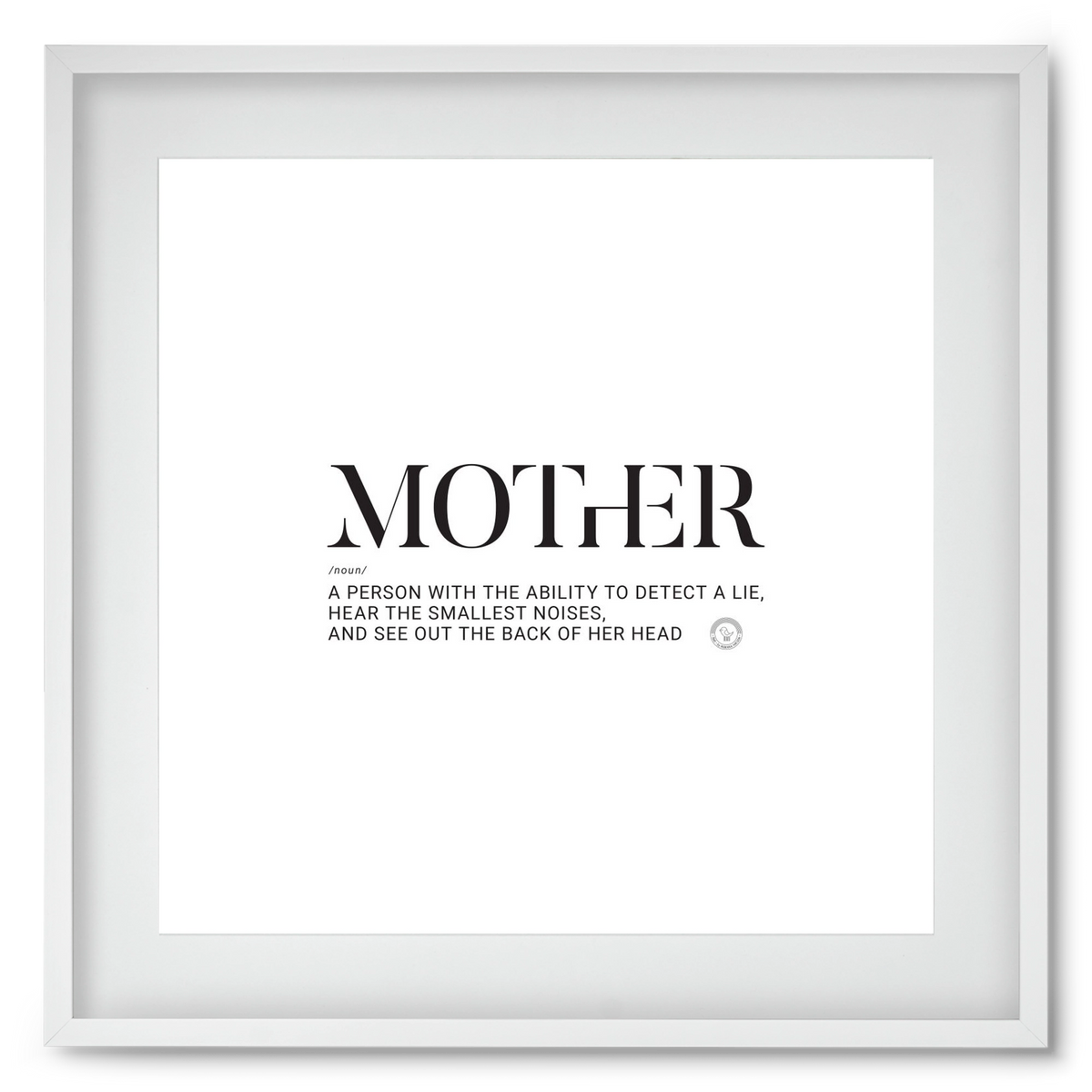 Mother_02, 50x50 cm (40x40 cm), Fehér keret, paszpartuval