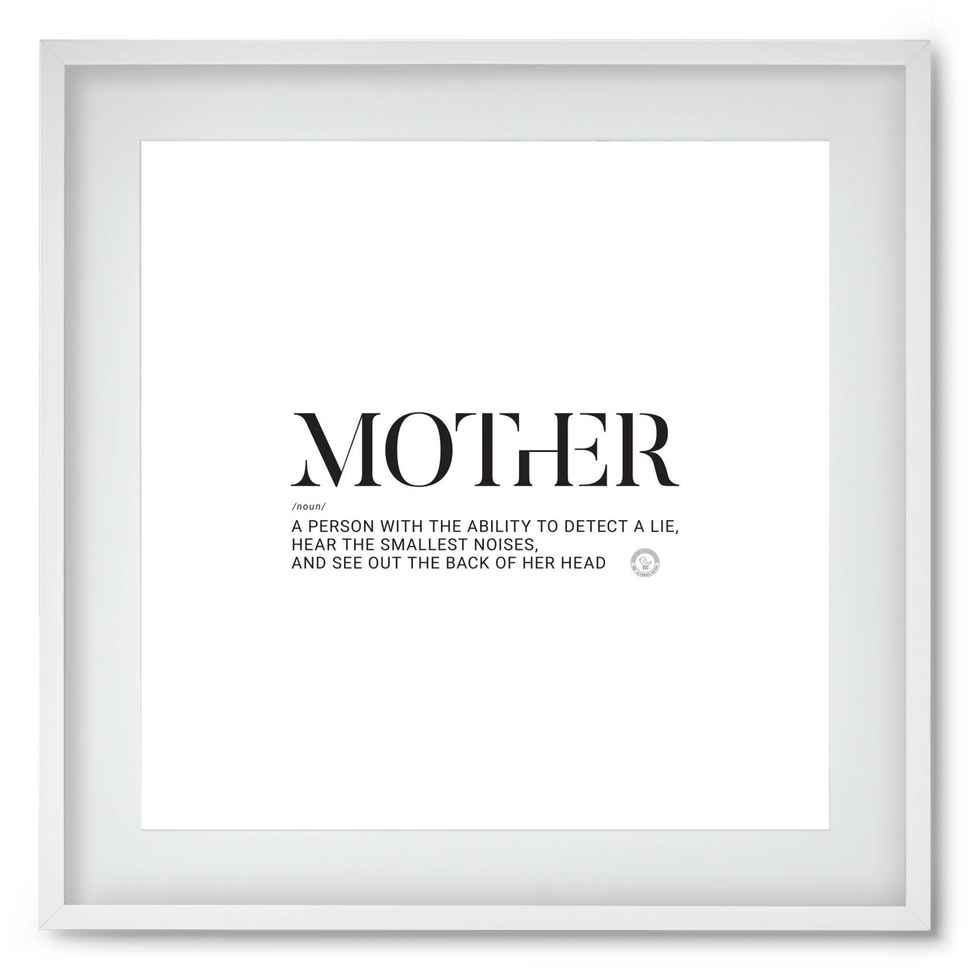 Mother_02, 50x50 cm (40x40 cm), Fehér keret, paszpartuval