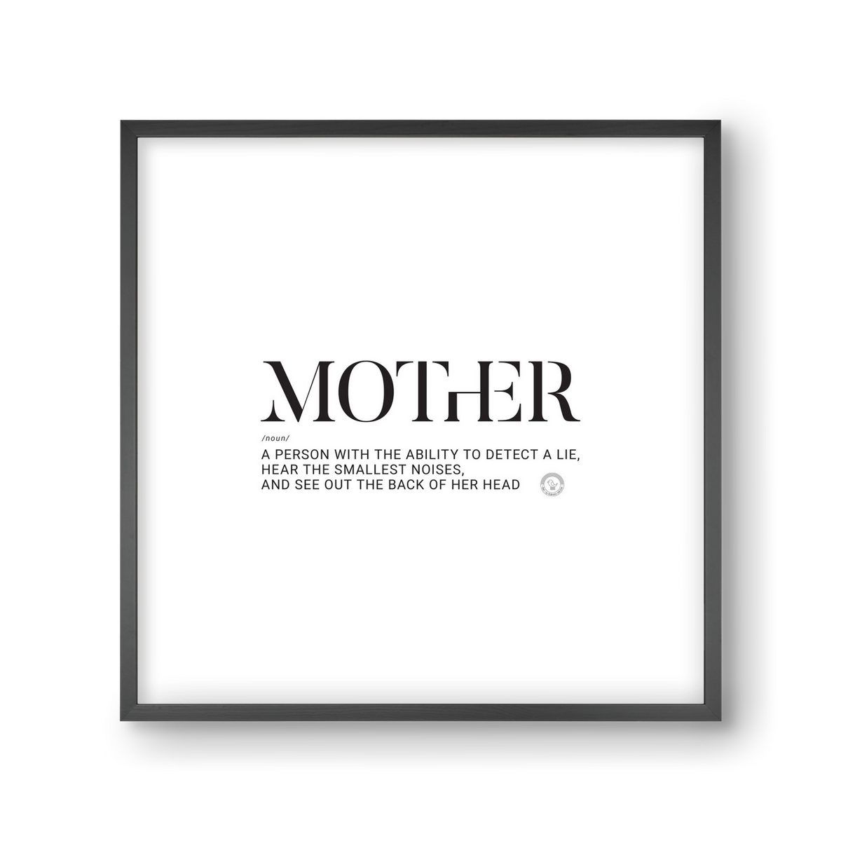 Mother_02, 30x30 cm (30x30 cm), Fekete keret