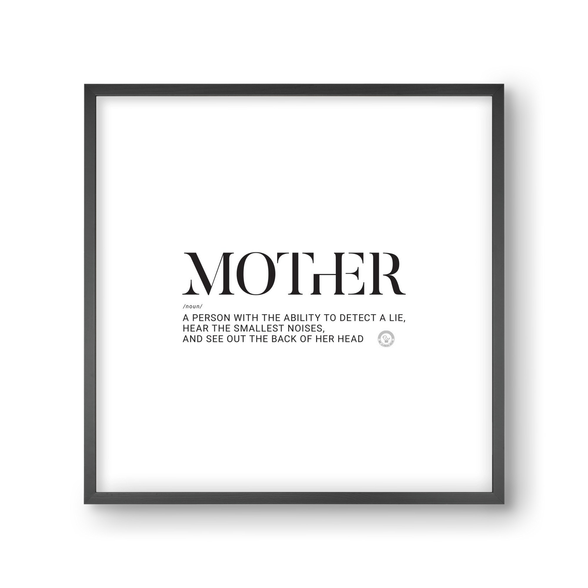 Mother_02, 30x30 cm (30x30 cm), Fekete keret