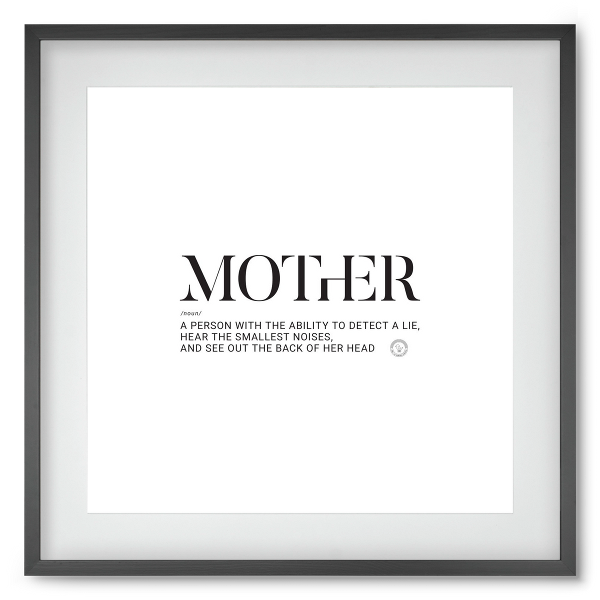 Mother_02, 50x50 cm (40x40 cm), Fekete keret, paszpartuval