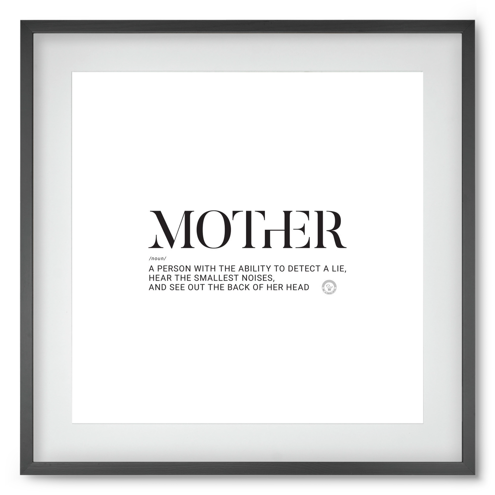 Mother_02, 50x50 cm (40x40 cm), Fekete keret, paszpartuval