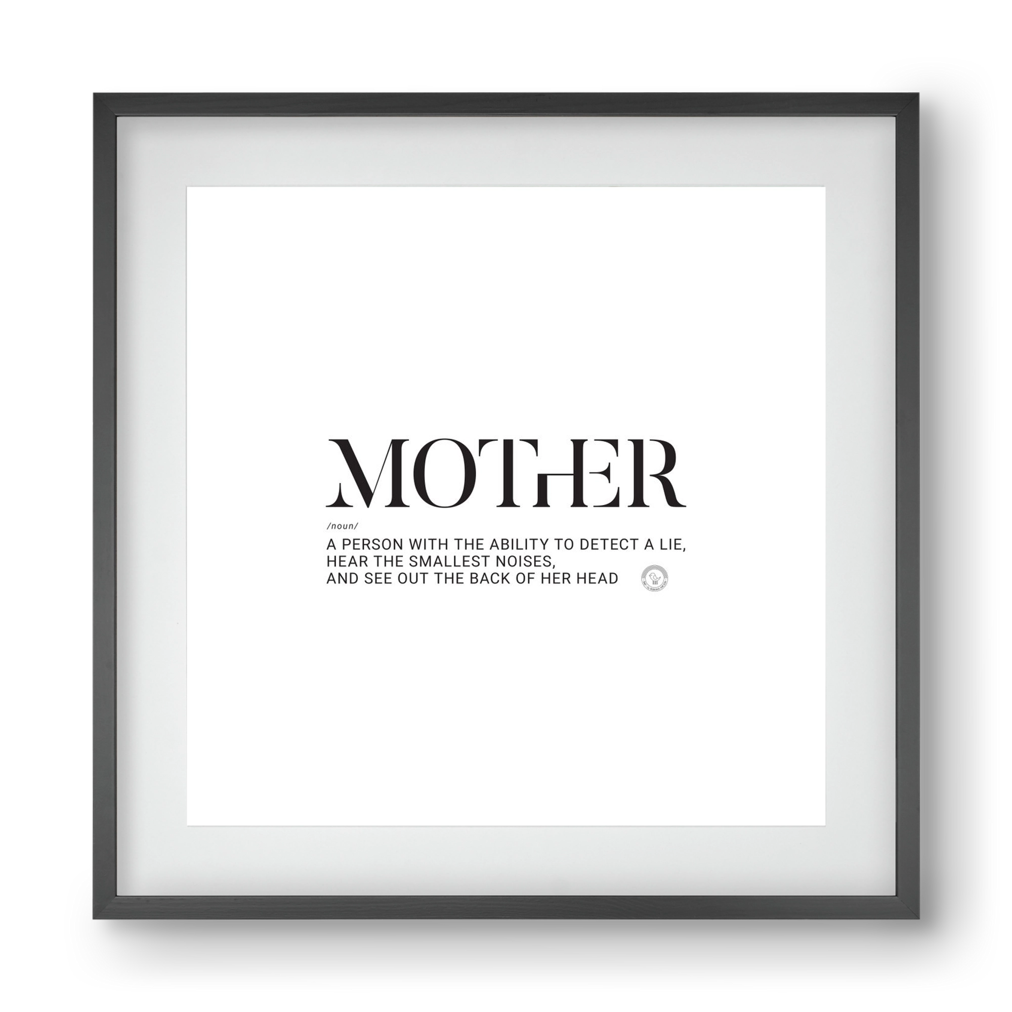 Mother_02, 40x40 cm (30x30 cm), Fekete keret, paszpartuval