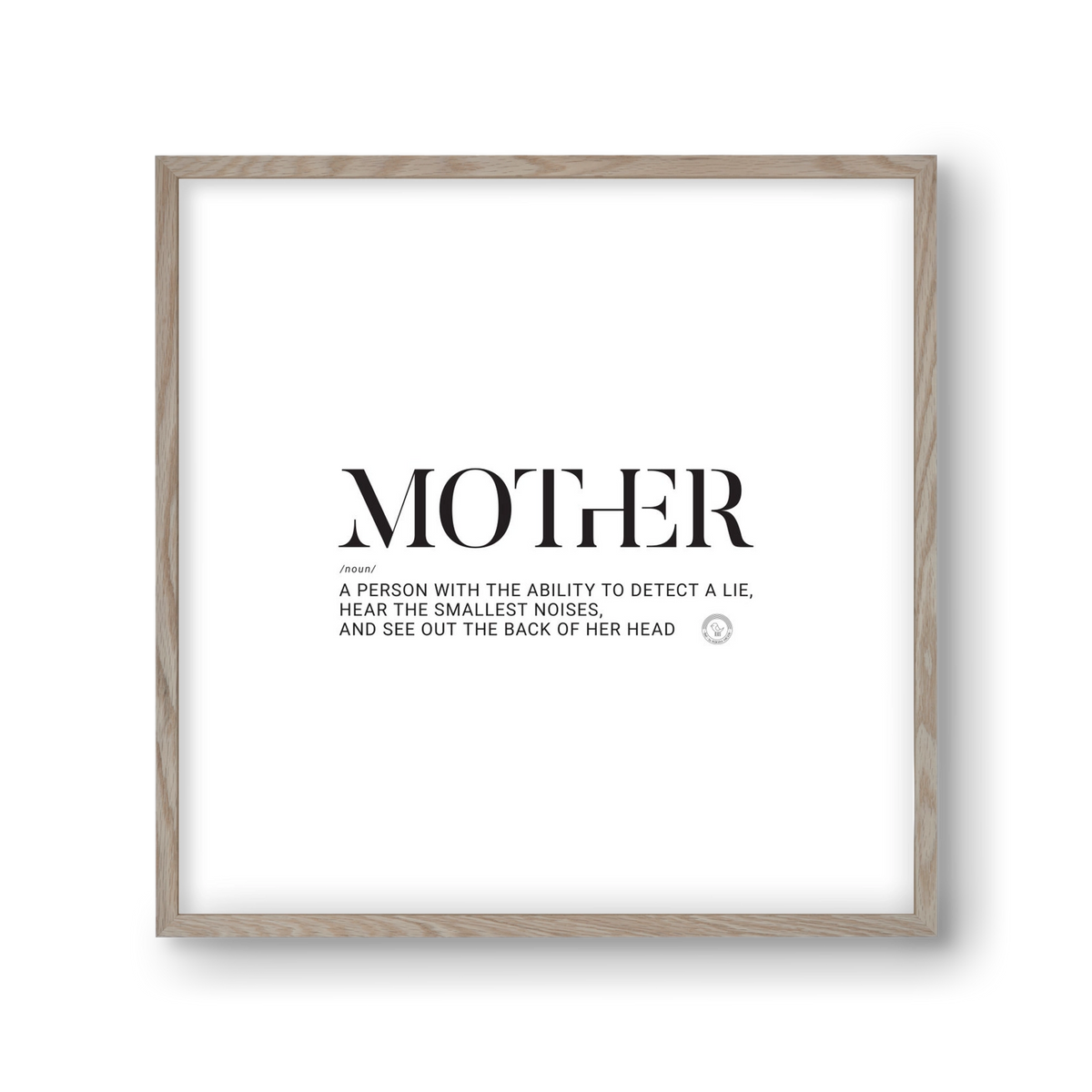 Mother_02, 30x30 cm (30x30 cm), Tölgy keret