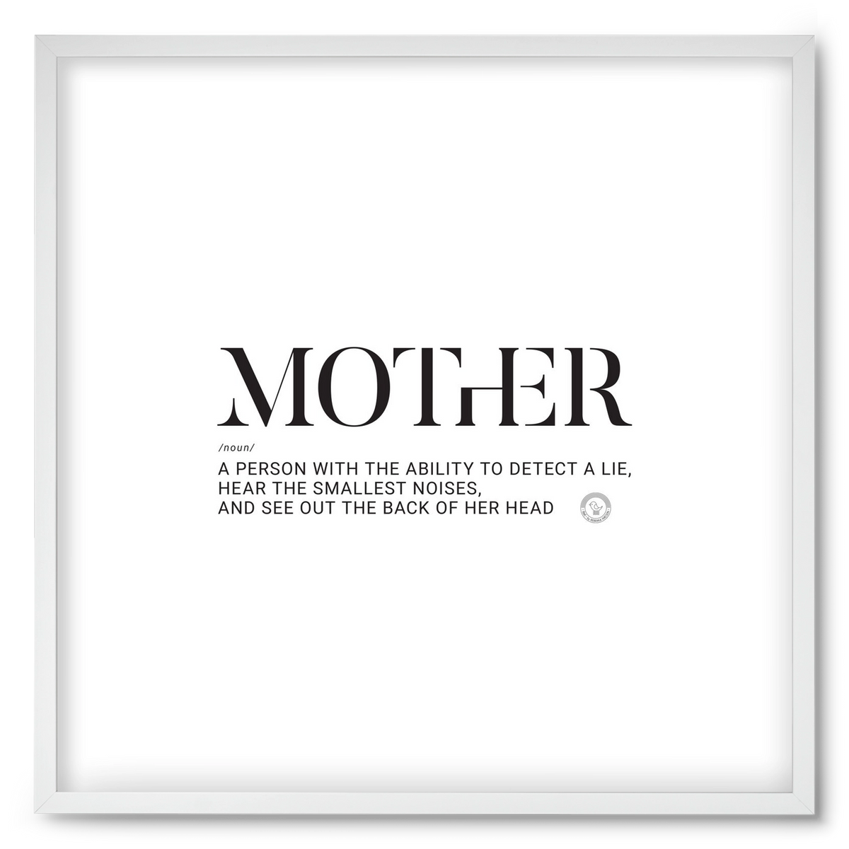 Mother_02, 50x50 cm (50x50 cm), Fehér keret