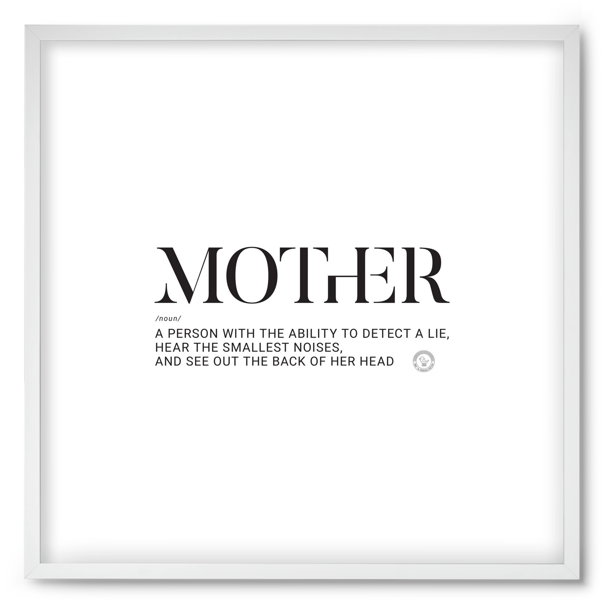 Mother_02, 50x50 cm (50x50 cm), Fehér keret